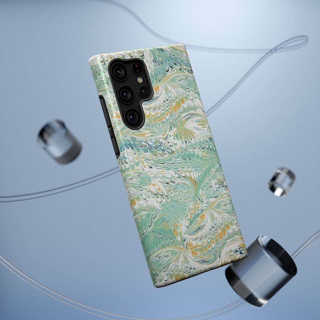 Mint Green Marbled Swirl Phone Case - Dual Layer