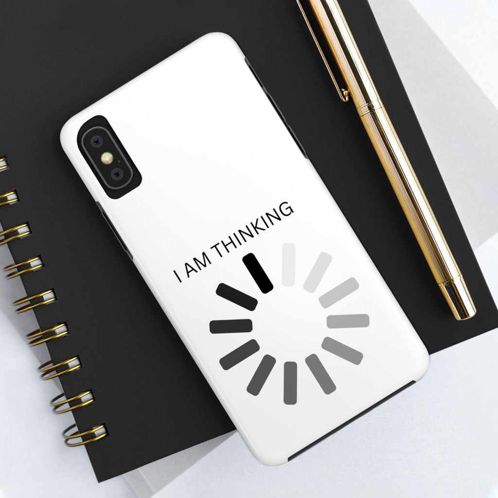 I Am Thinking To Much Text Printed Tough Phone Cases