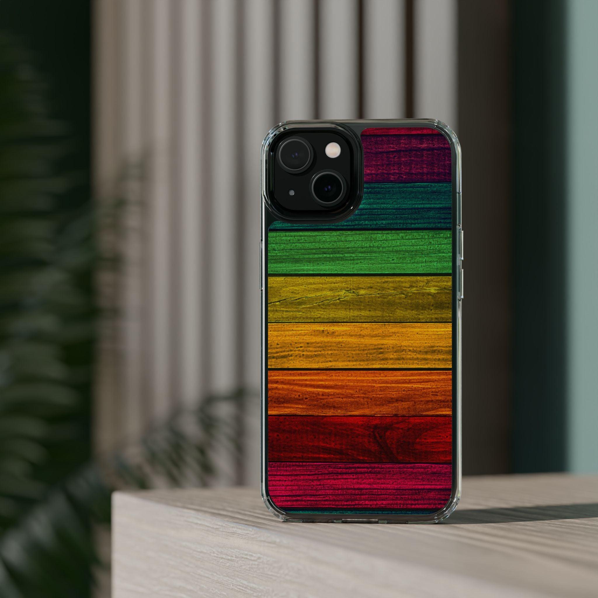 Rainbow On Woods Clear Cases