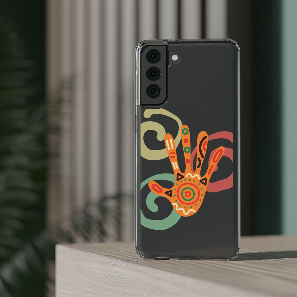Clear Cases Colorful Hand Print design