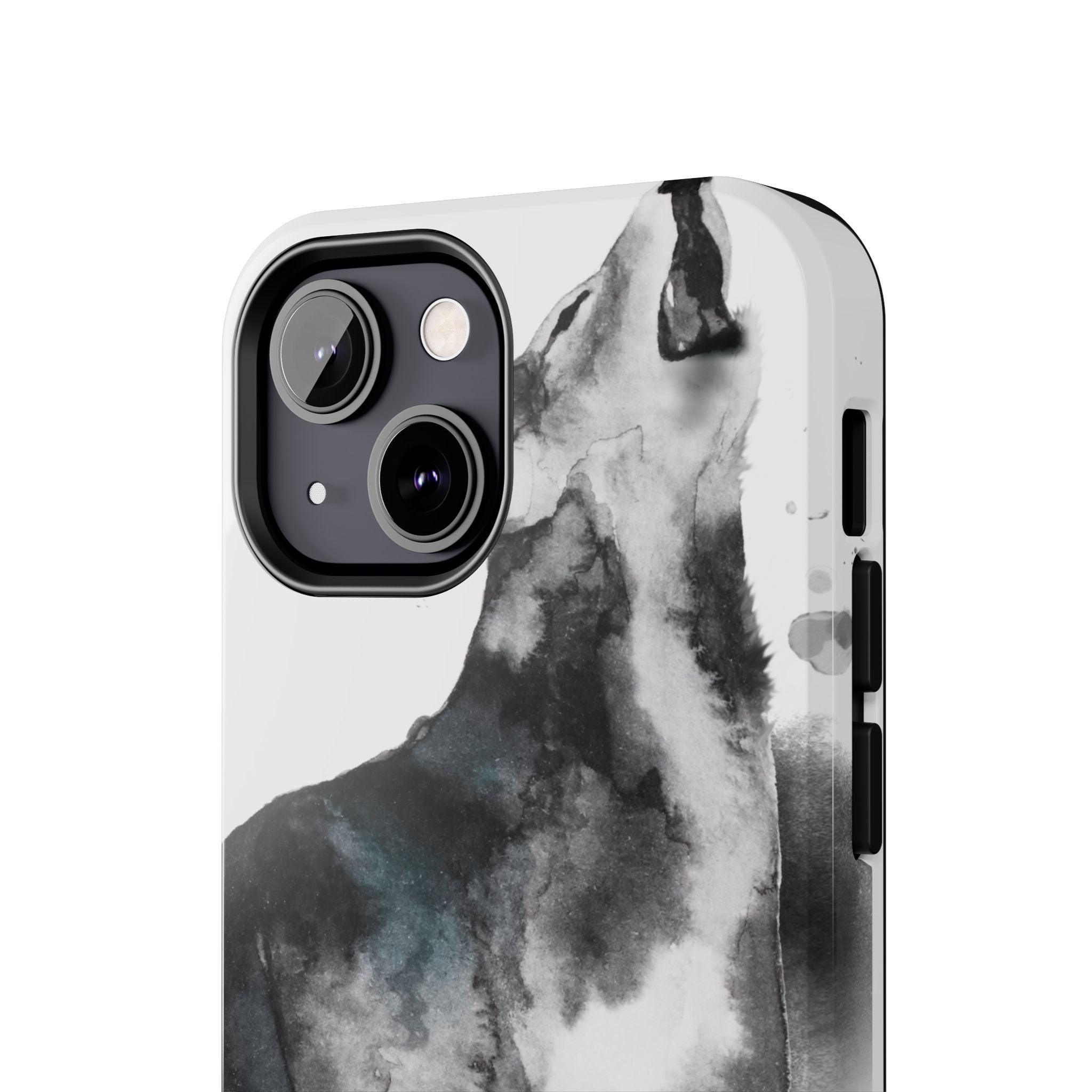 Black and White Dog Printed Tough Phone Cases