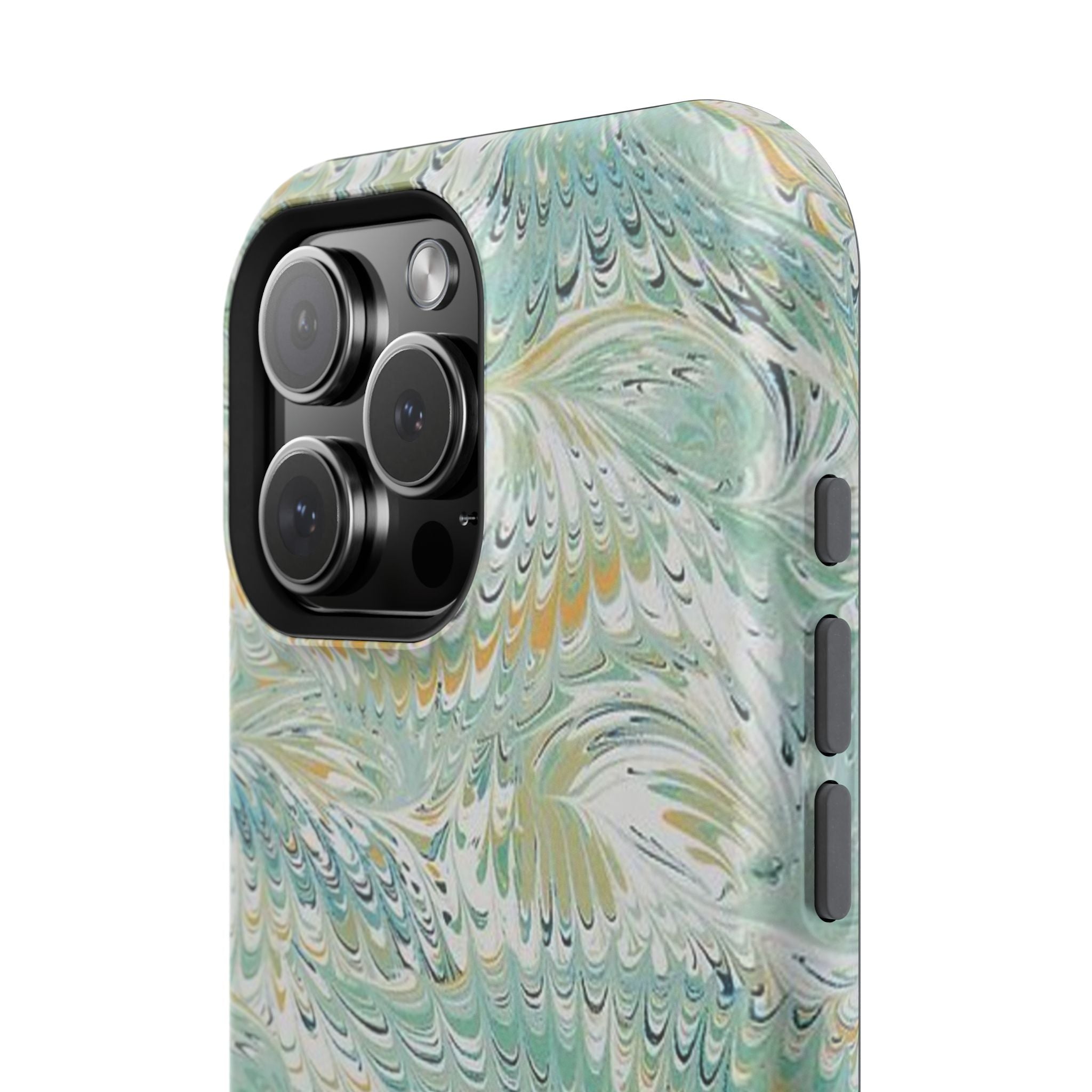 Mint Green Marbled Swirl Phone Case - Dual Layer