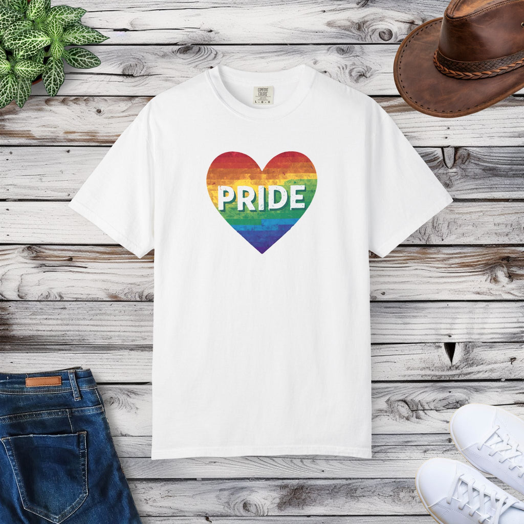 Gay Pride Rainbow Tee - Garment Dyed Comfort Colors - DipaliZ