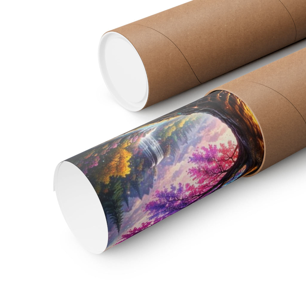 Rainbow Tree Matte Poster — Vibrant Vertical Wall Art for Bedroom, Living Room & Gift