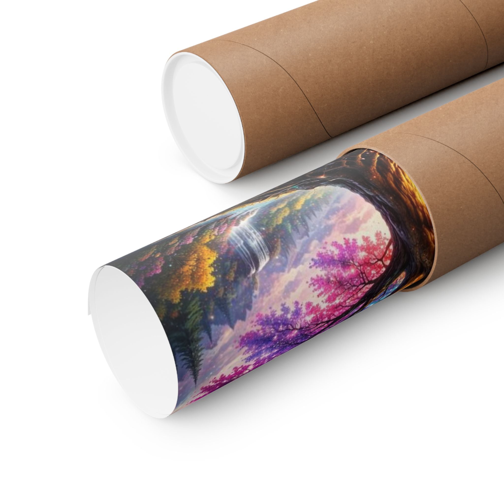 Rainbow Tree Matte Poster — Vibrant Vertical Wall Art for Bedroom, Living Room & Gift
