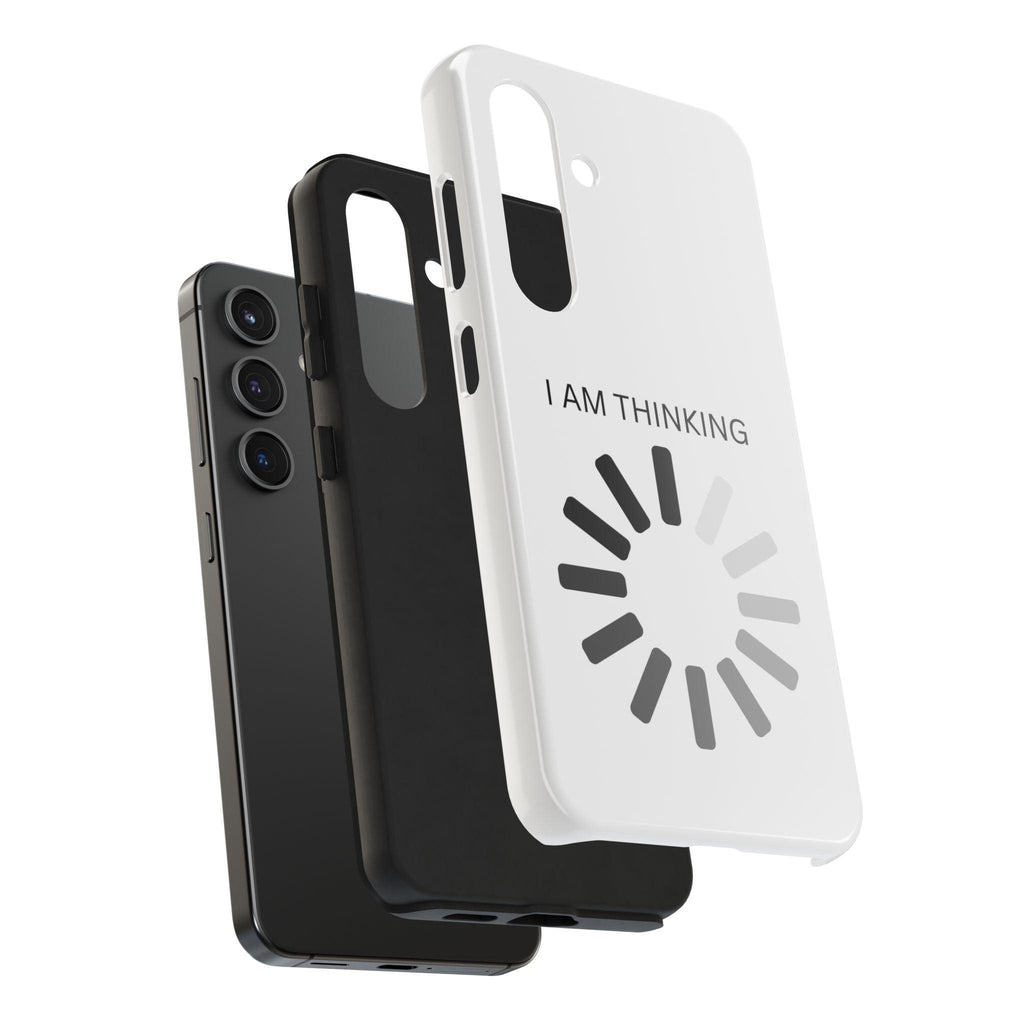 I Am Thinking To Much Text Printed Tough Phone Cases
