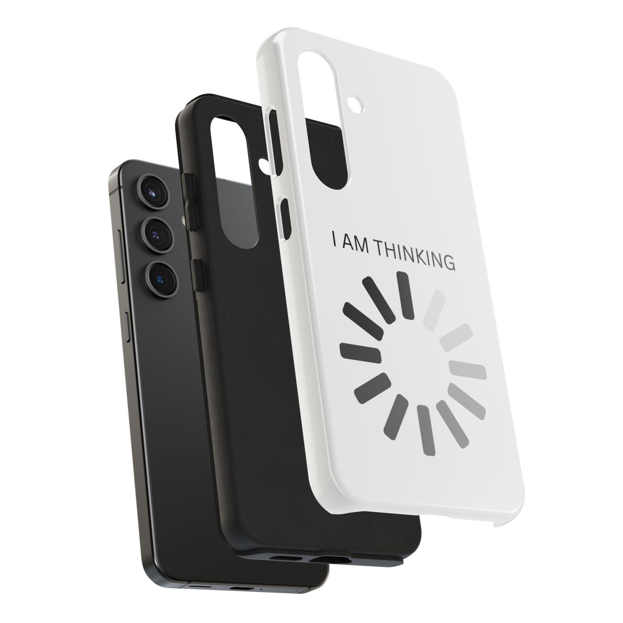 I Am Thinking To Much Text Printed Tough Phone Cases