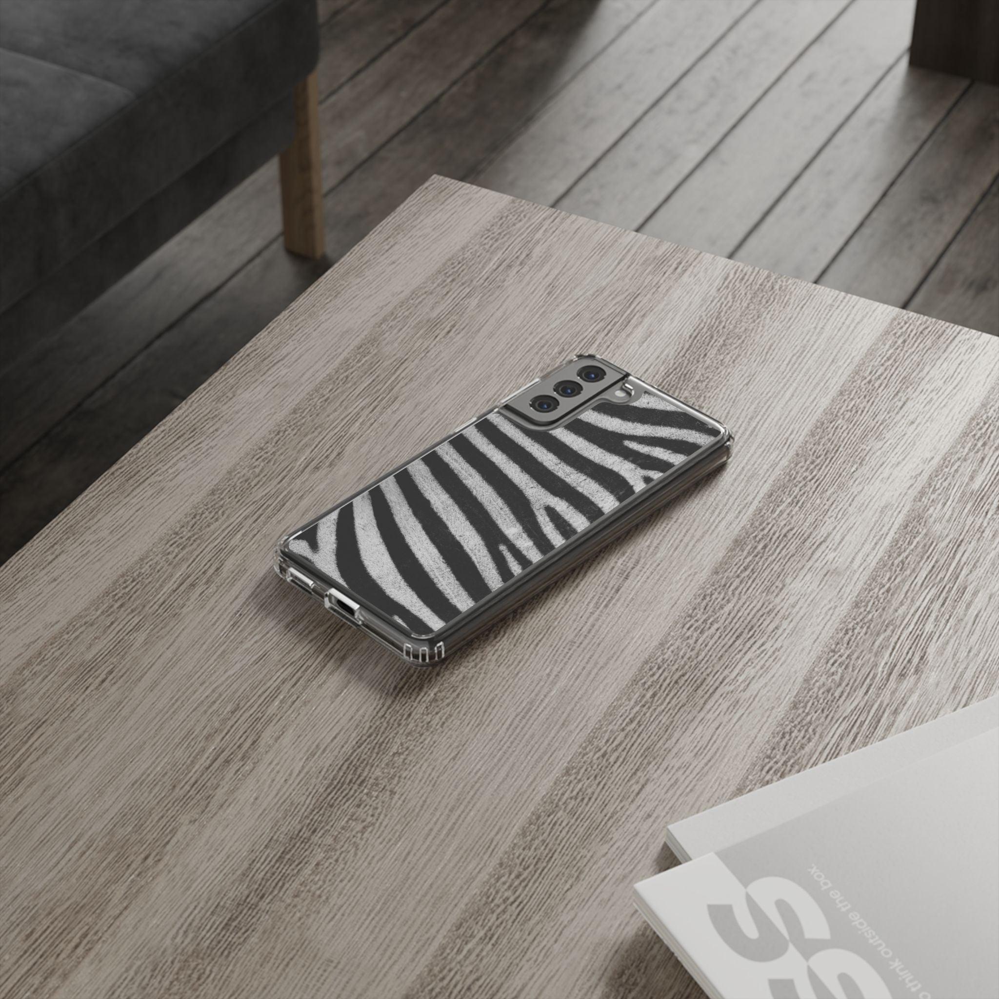 Clear Cases Black and White Zebra Stripes