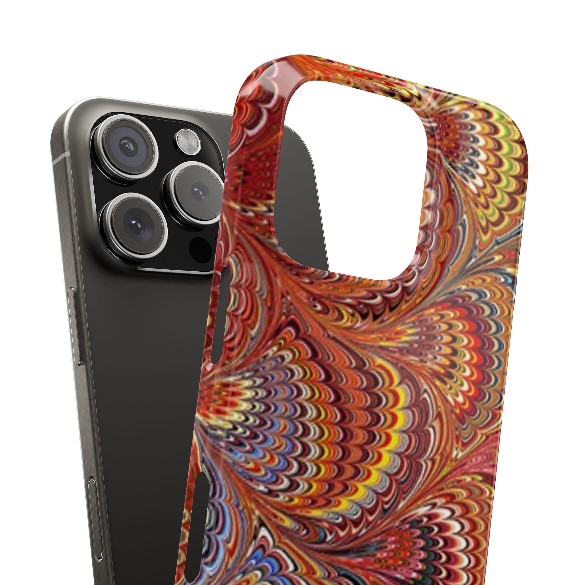 Italian Marbled Design, Red and Blue Pallet