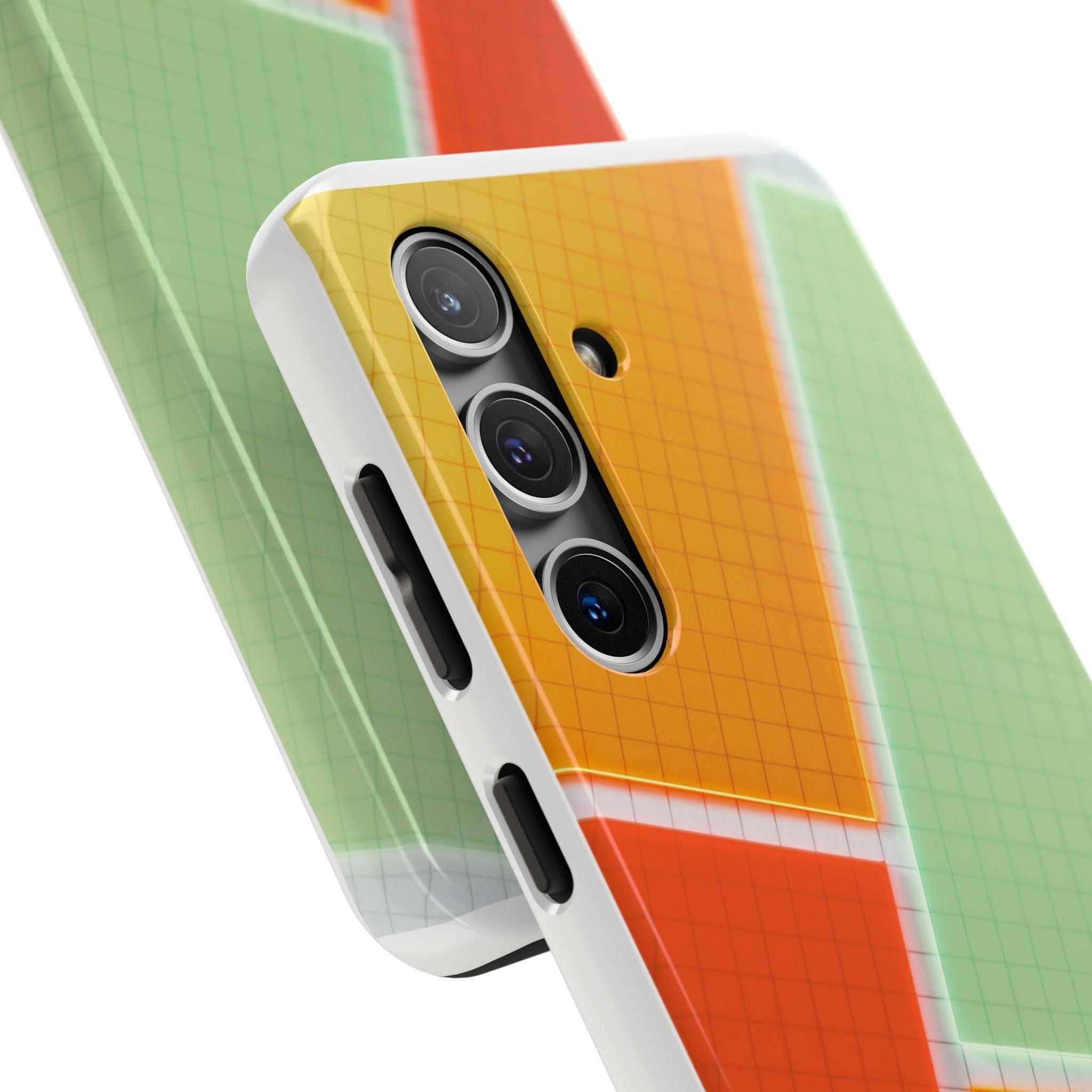 Four Colors Blocks With Shades Tough Phone Cases