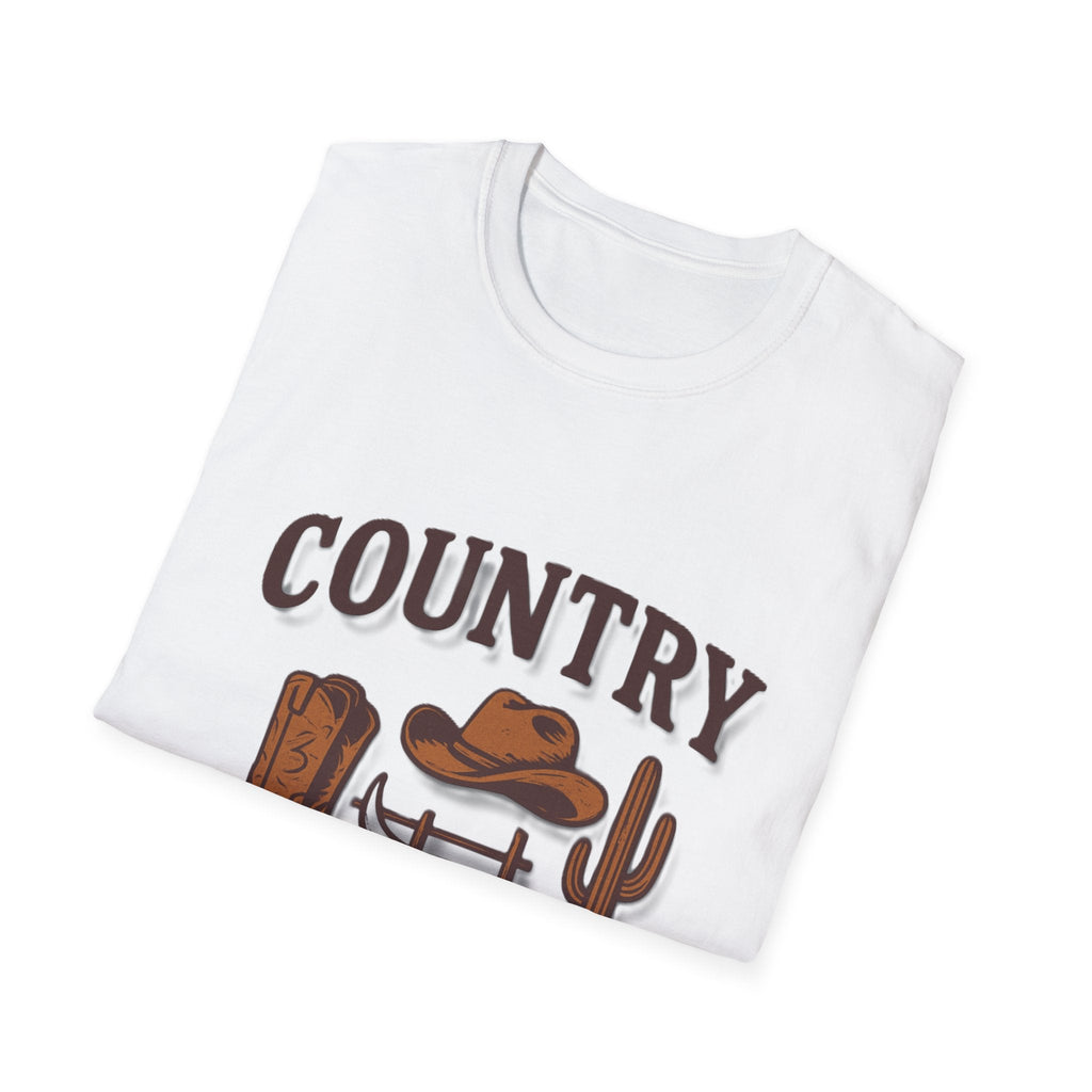 Country Western Skull Cowboy Boots T-Shirt | Cactus Ranch Rodeo