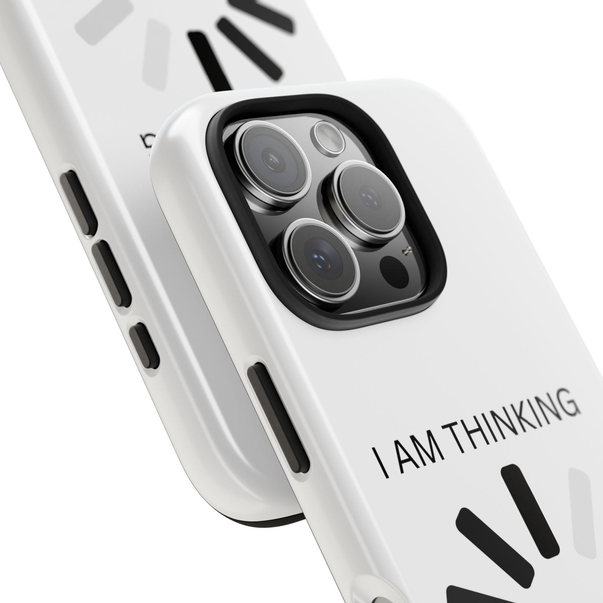 I Am Thinking To Much Text Printed Tough Phone Cases