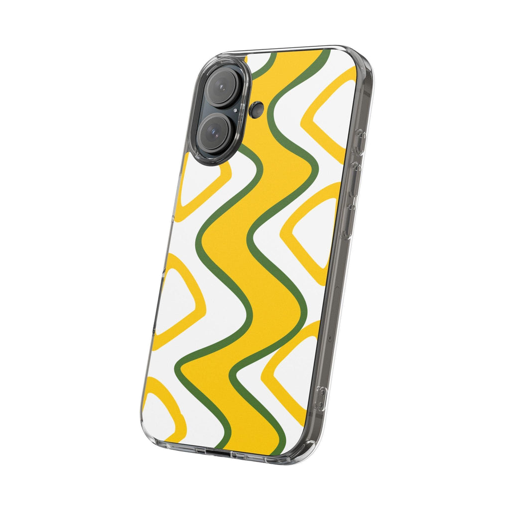Bright Yellow Abstract With Shape Clear Cases
