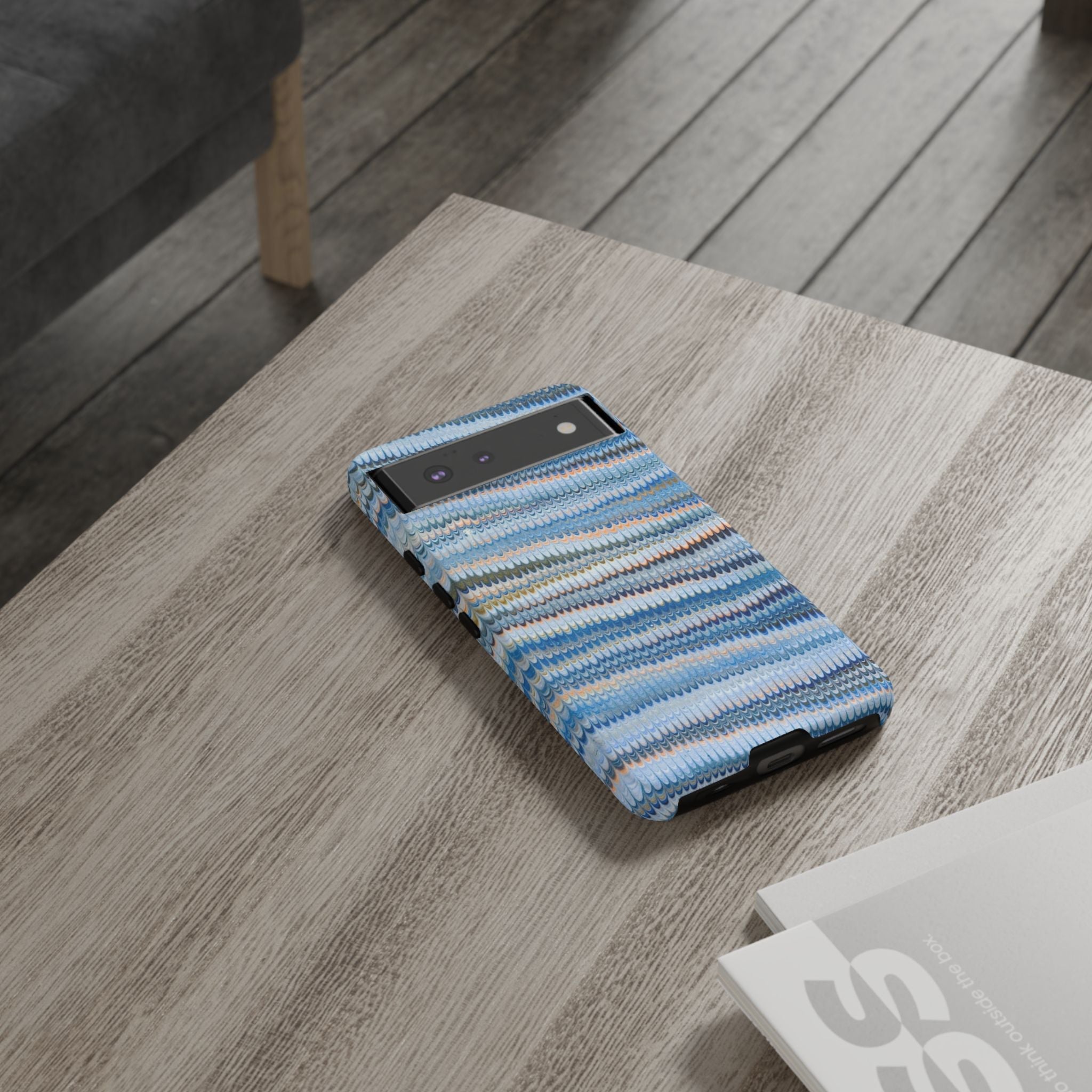 Blue Marbled Vintage Marbled Design - Tough Cases