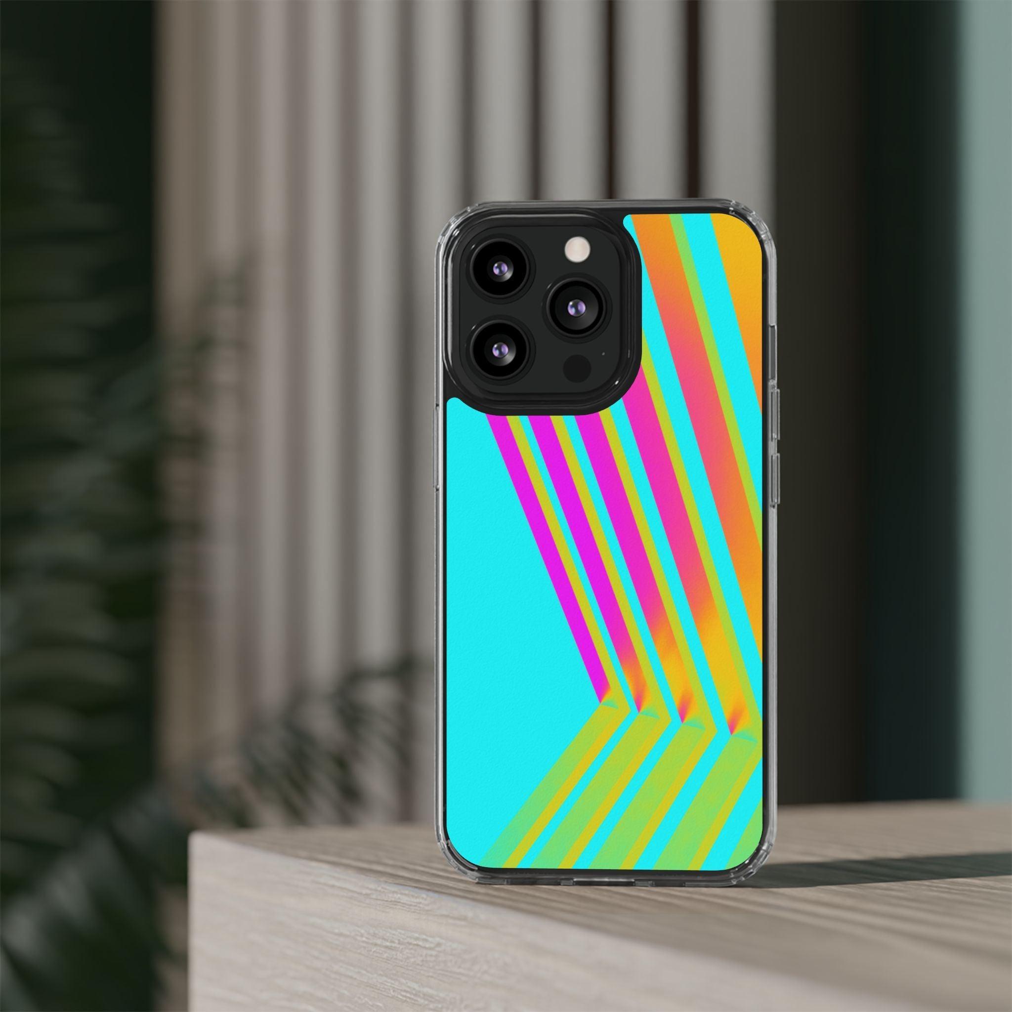 Abstract Pattern With Vibrant Color Clear Cases