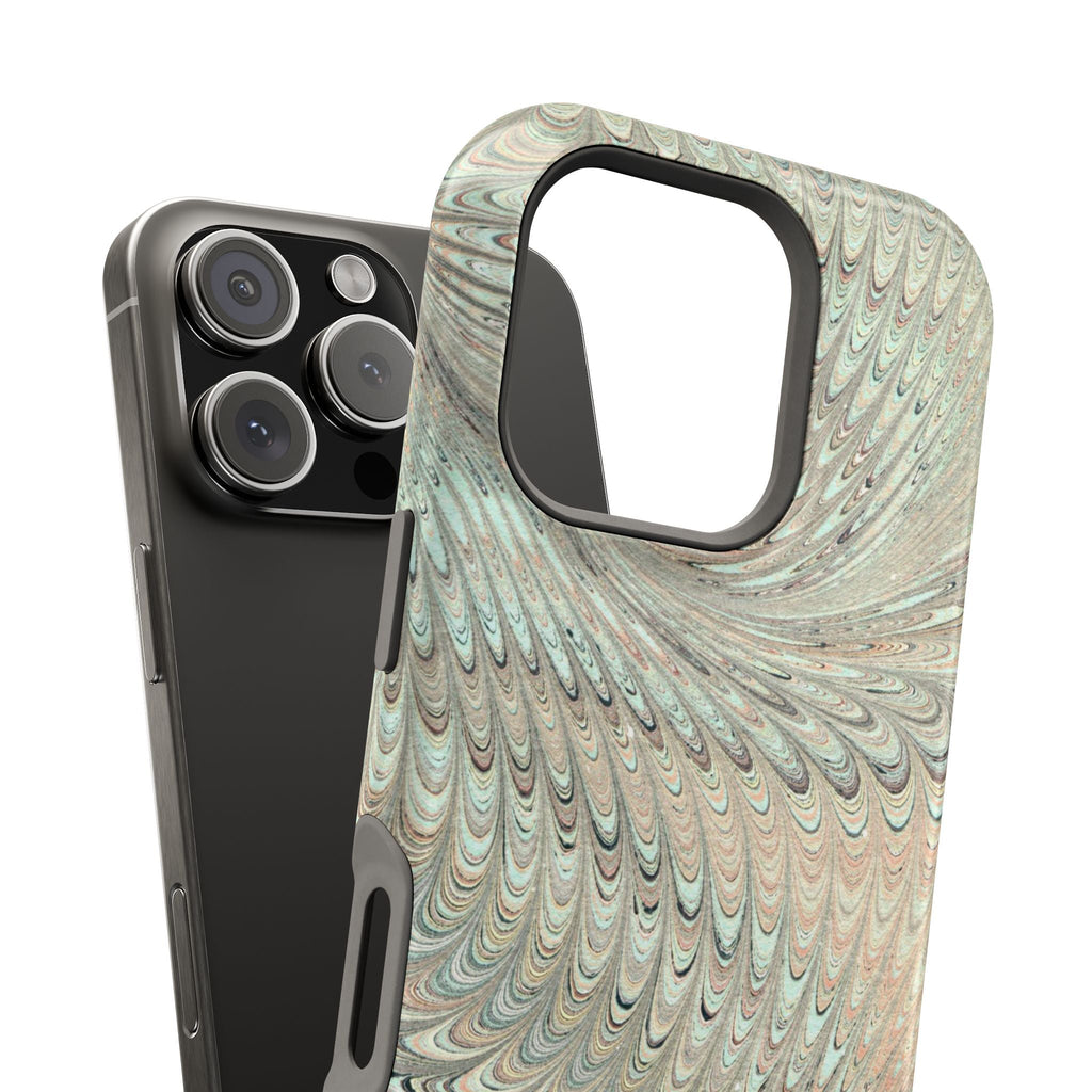 Mag Safe Italian Marble - Green Mint Dual Layer Phone Case