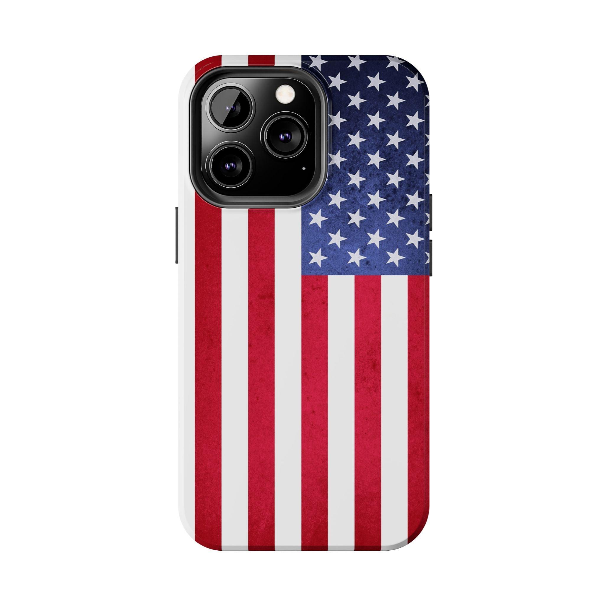 USA Flag Printed Tough Phone Cases