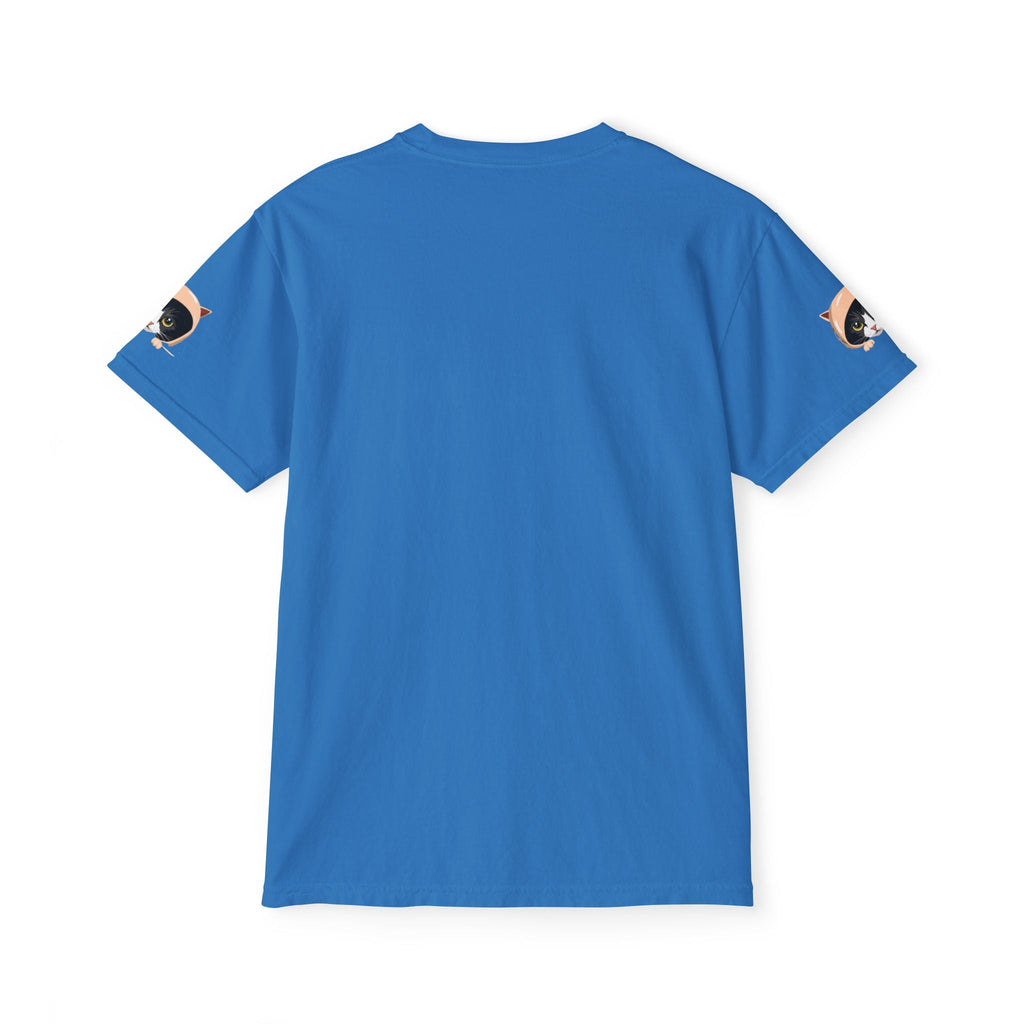 Cotton Comfort Pocket Tee - Cute Cat Design - DipaliZ
