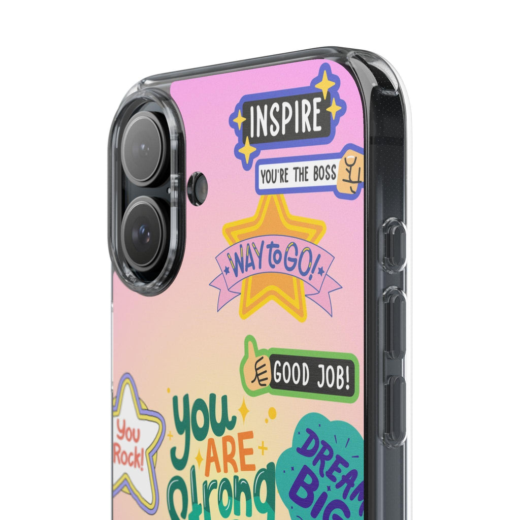 Motivational Stickers Clear Case