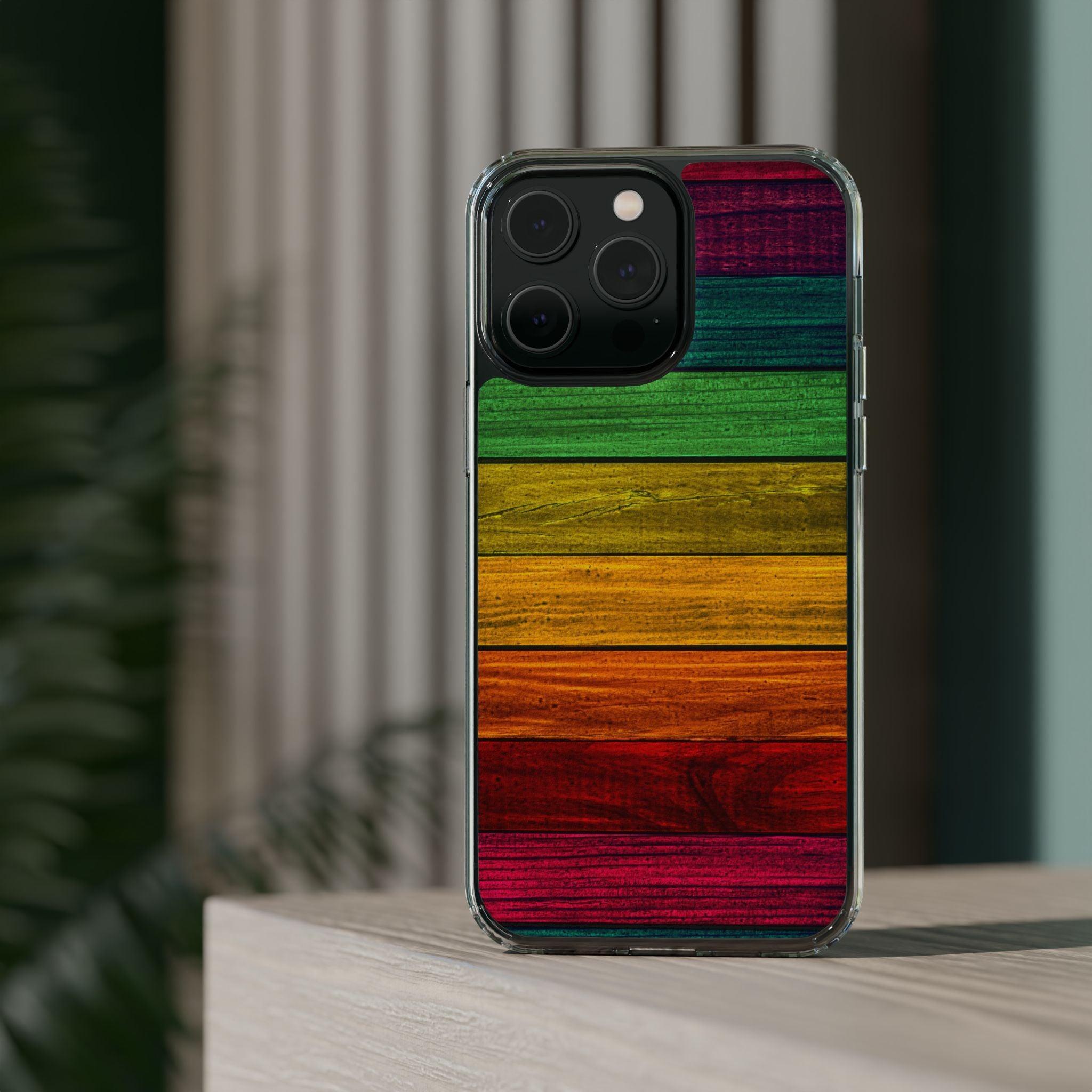 Rainbow On Woods Clear Cases