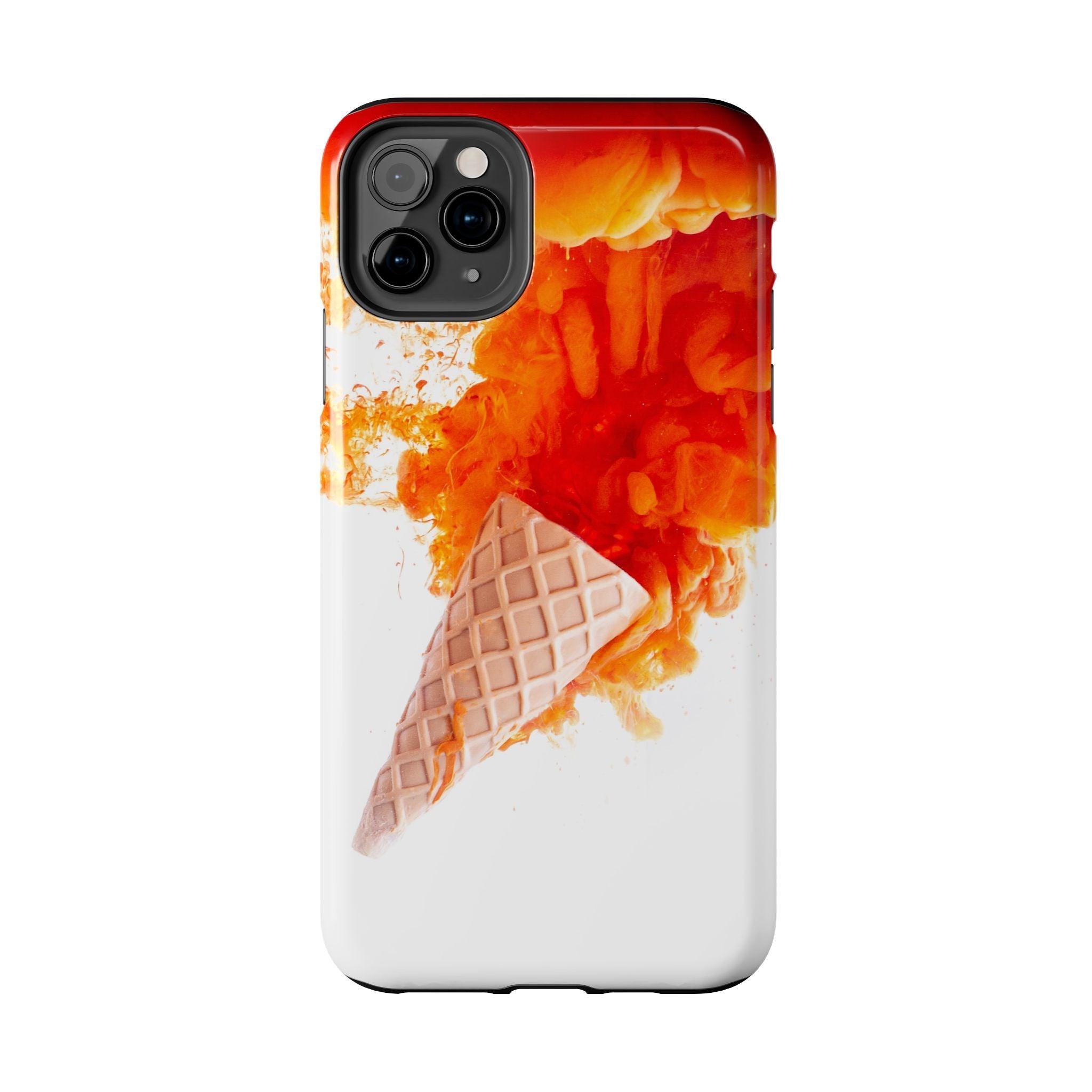 Ice Cream With Flame Of Colors Tough Phone Cases
