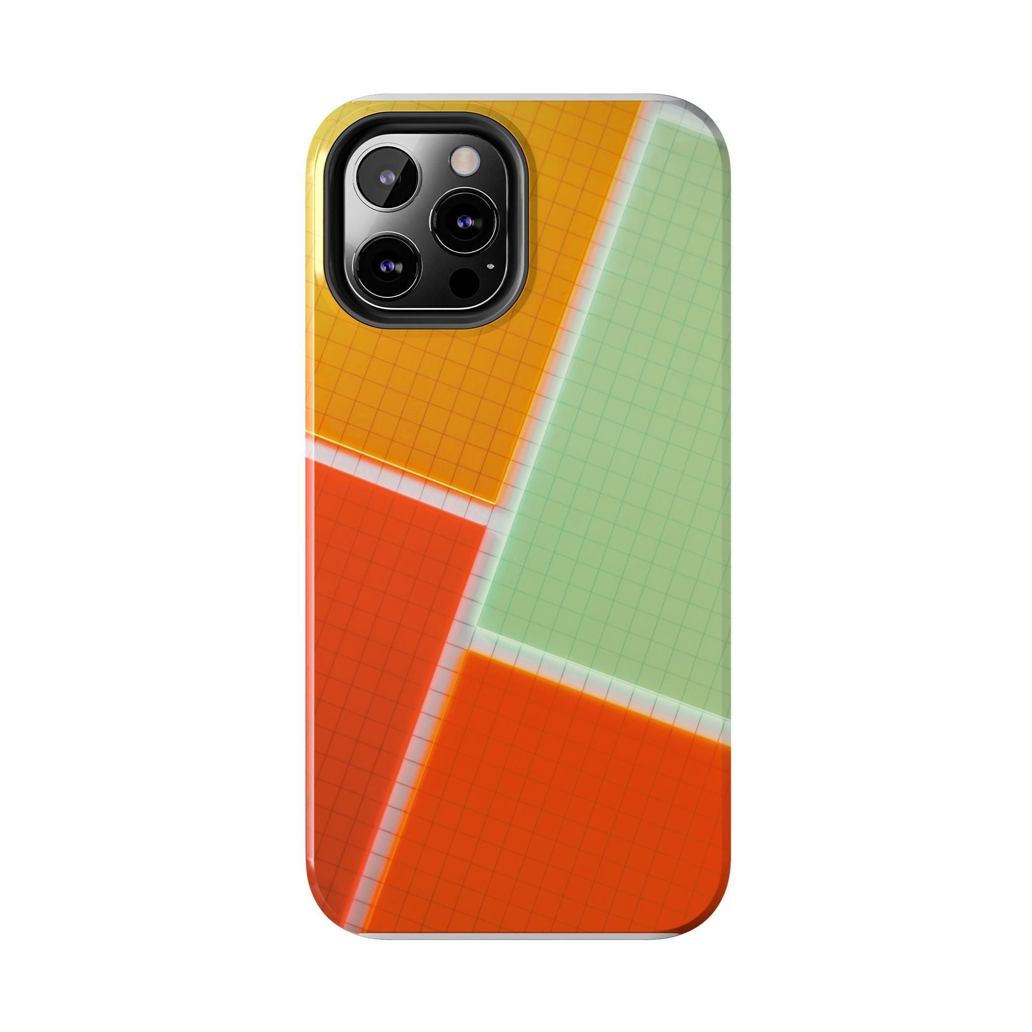 Four Colors Blocks With Shades Tough Phone Cases