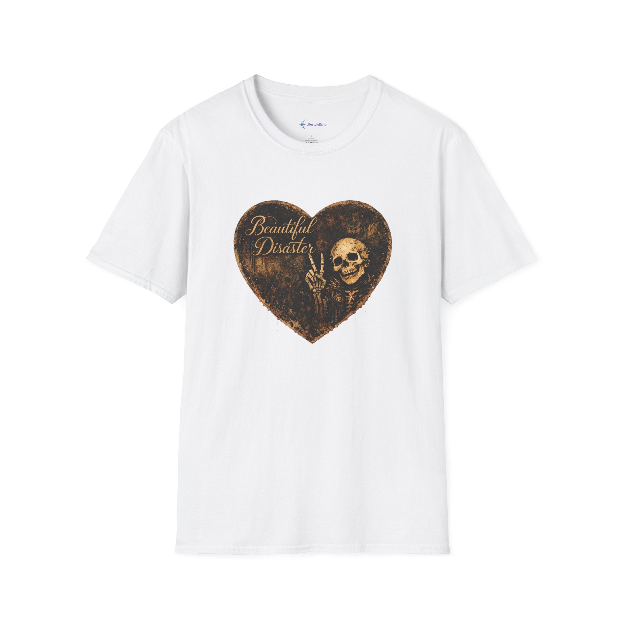 Beautiful Disaster Heart T-Shirt — Heart Graphic 'Beautiful Disaster' Tee