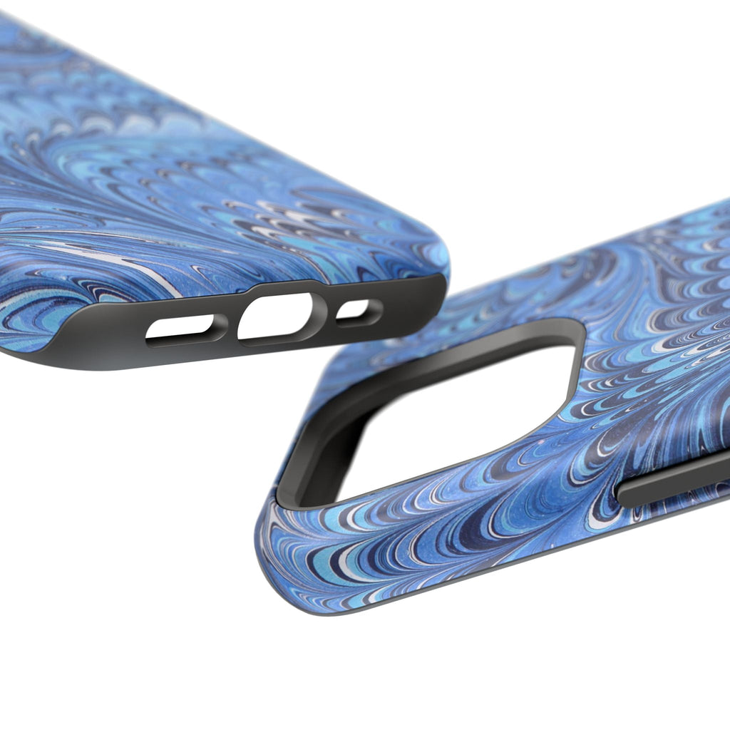 Blue Marbled Swirl Phone Case - Dual Layer Case