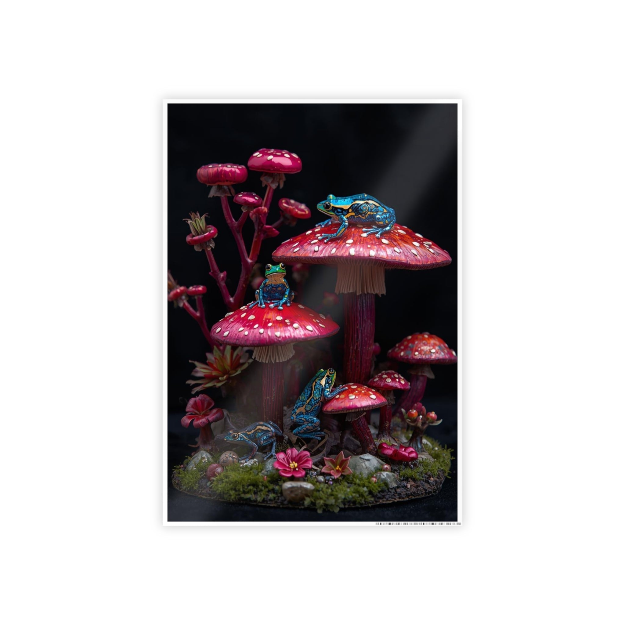 Gloss Poster — Midnight Mushroom Fantasy Art Print
