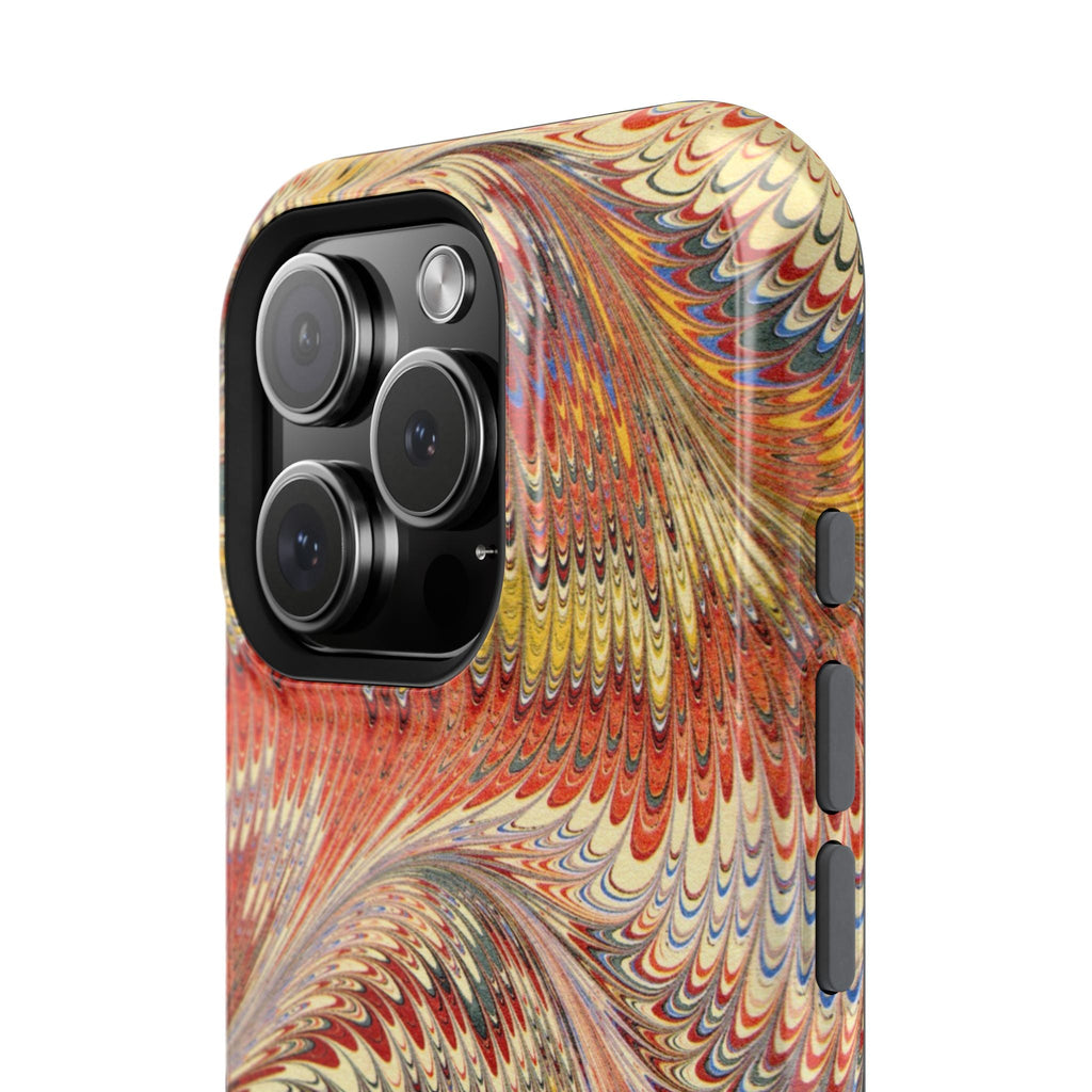 Rust and Gold Italian Vintage Marble Design Durable Phone Case for Apple + Samsung