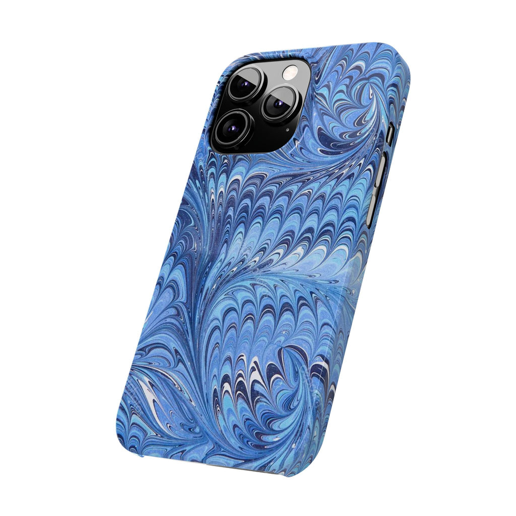 Deep Blue Italian Marbled Design Pallet Phone Case