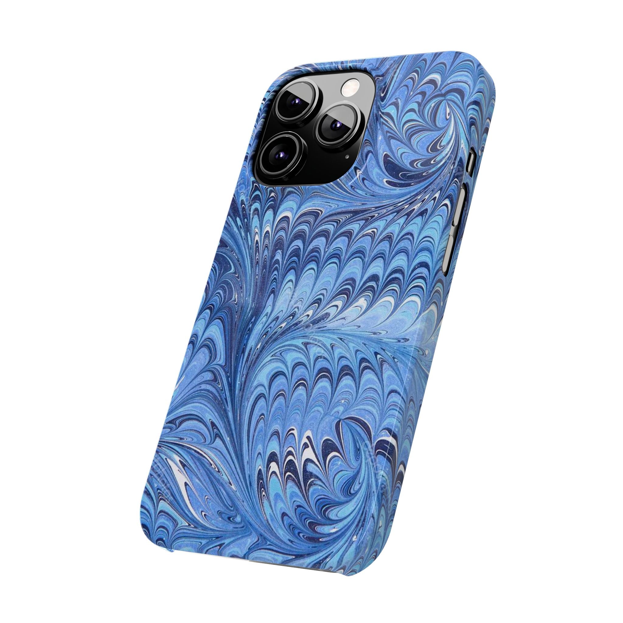 Deep Blue Italian Marbled Design Pallet Phone Case