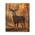 Autumn Forest Buck Canvas Wall Art — Stretched Deer Print