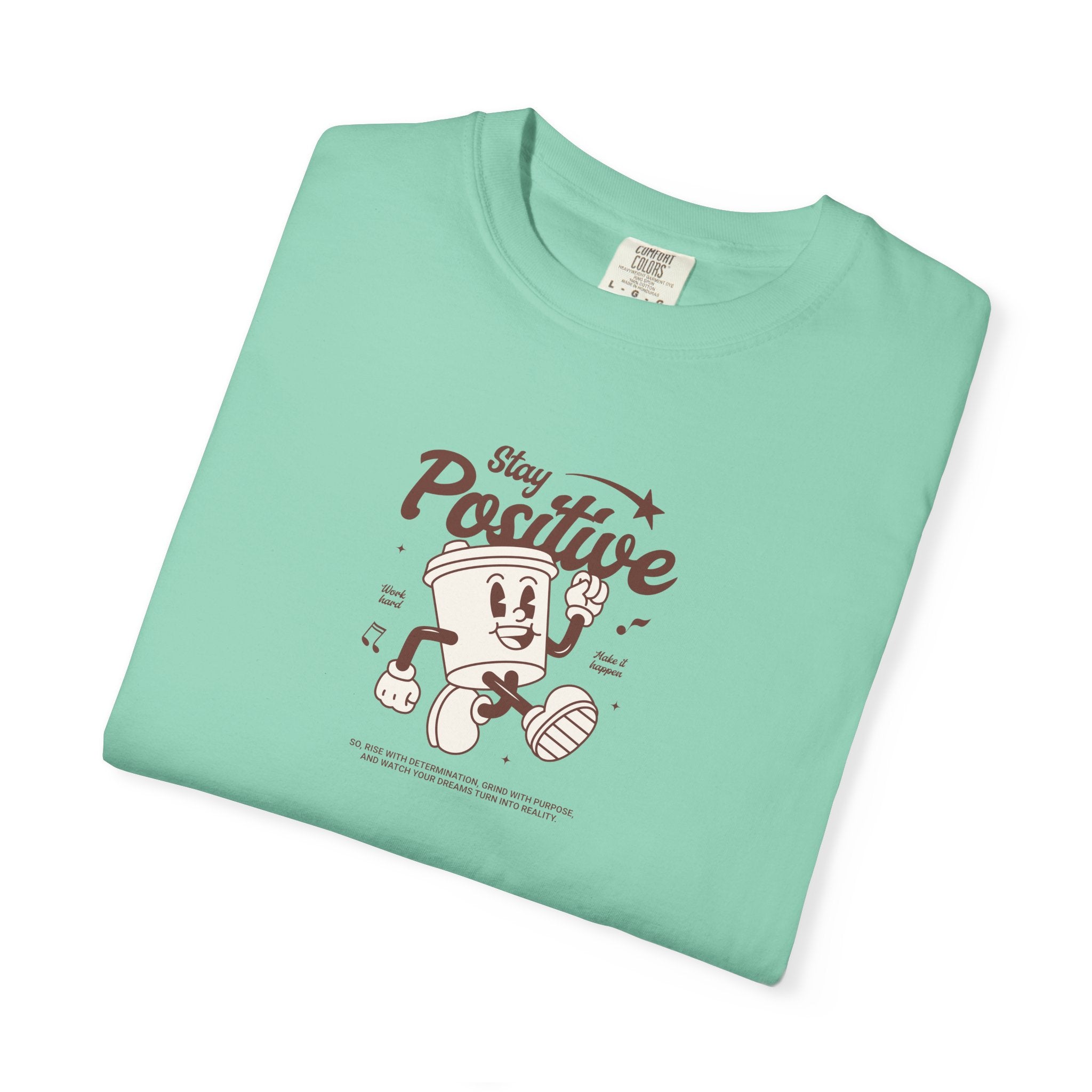 Think Positive Cotton Tee - Inspirational Unisex Comfort - DipaliZ