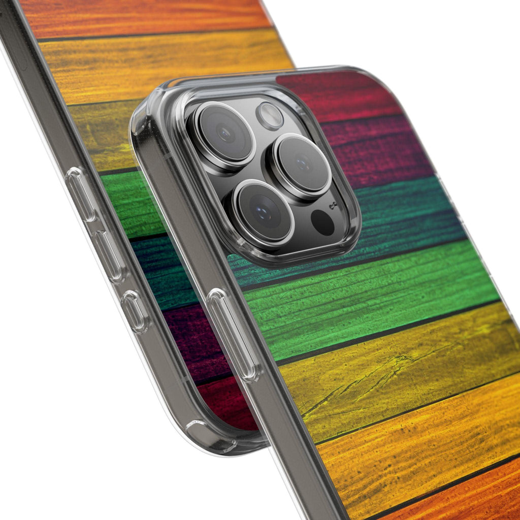 Rainbow On Woods Clear Cases