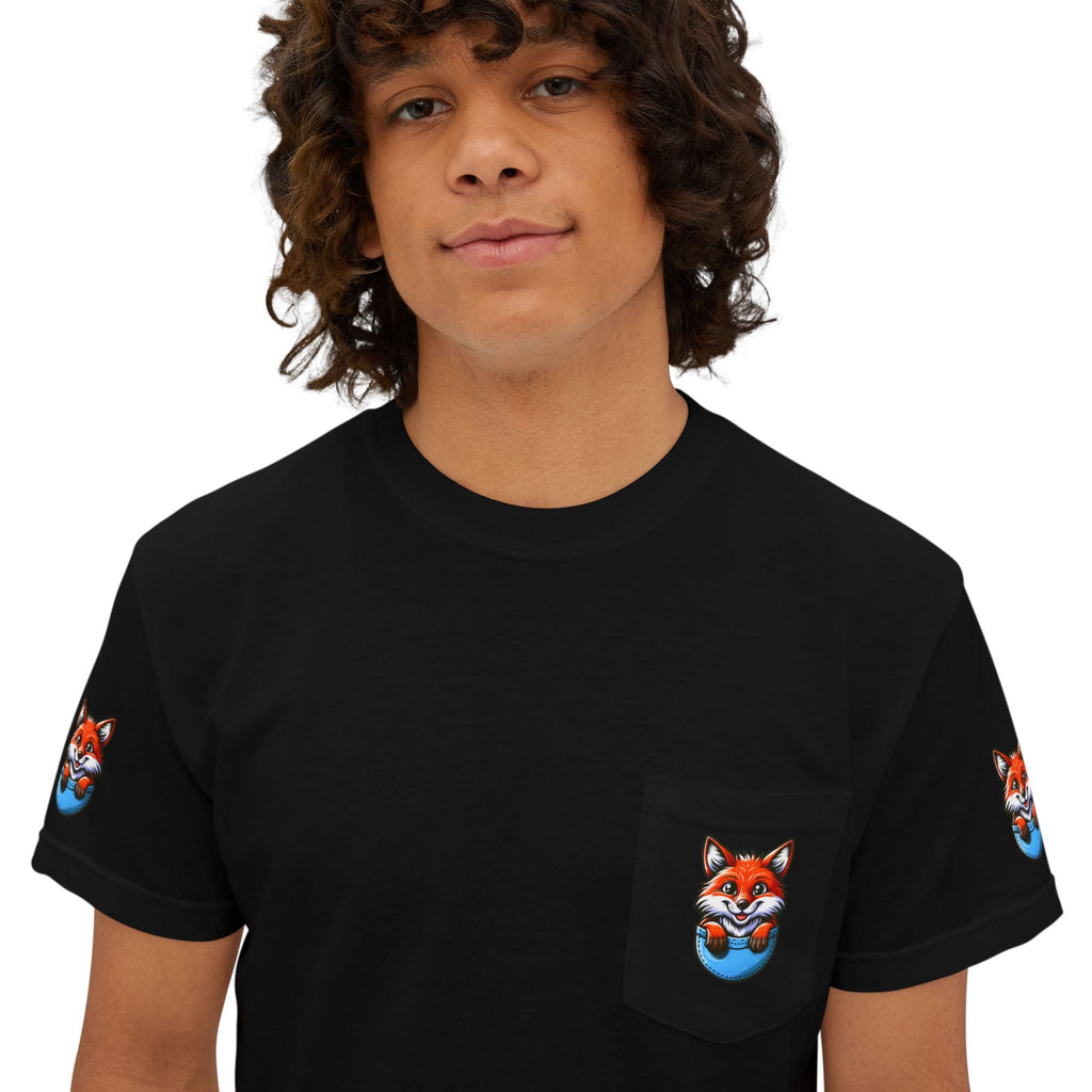 Fox In A Pocket Tee - Comfortable Cotton Style - DipaliZ