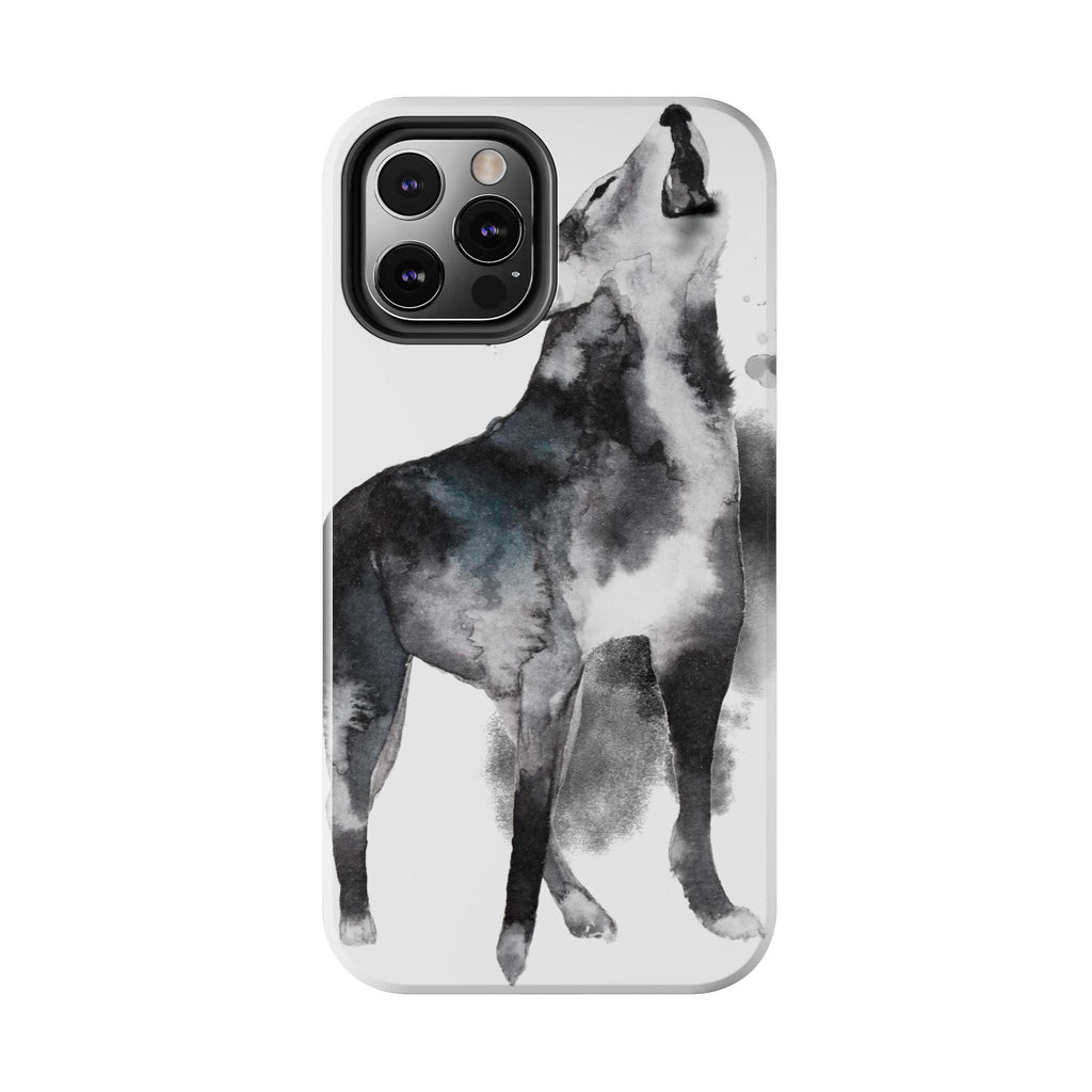 Black and White Dog Printed Tough Phone Cases