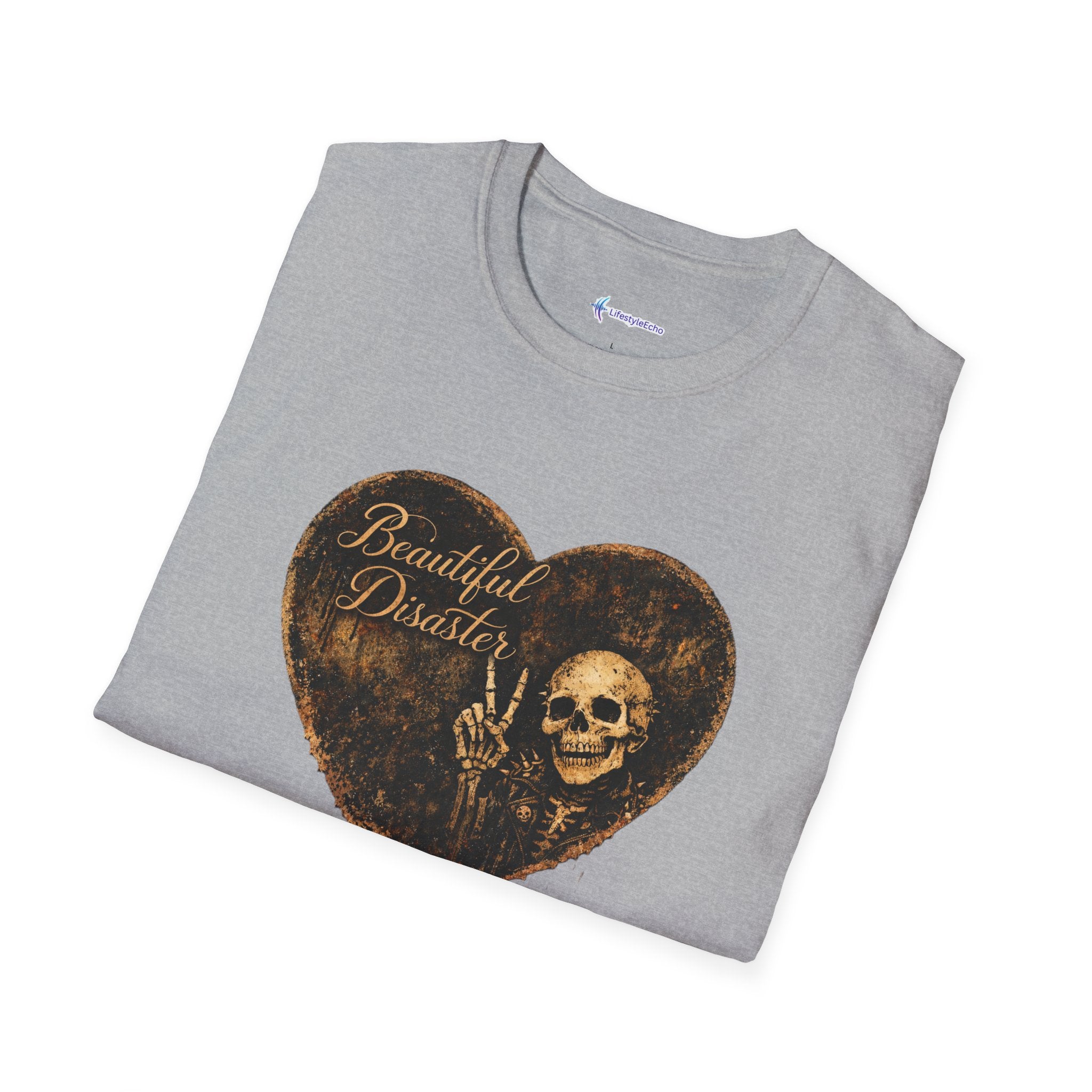 Beautiful Disaster Heart T-Shirt — Heart Graphic 'Beautiful Disaster' Tee