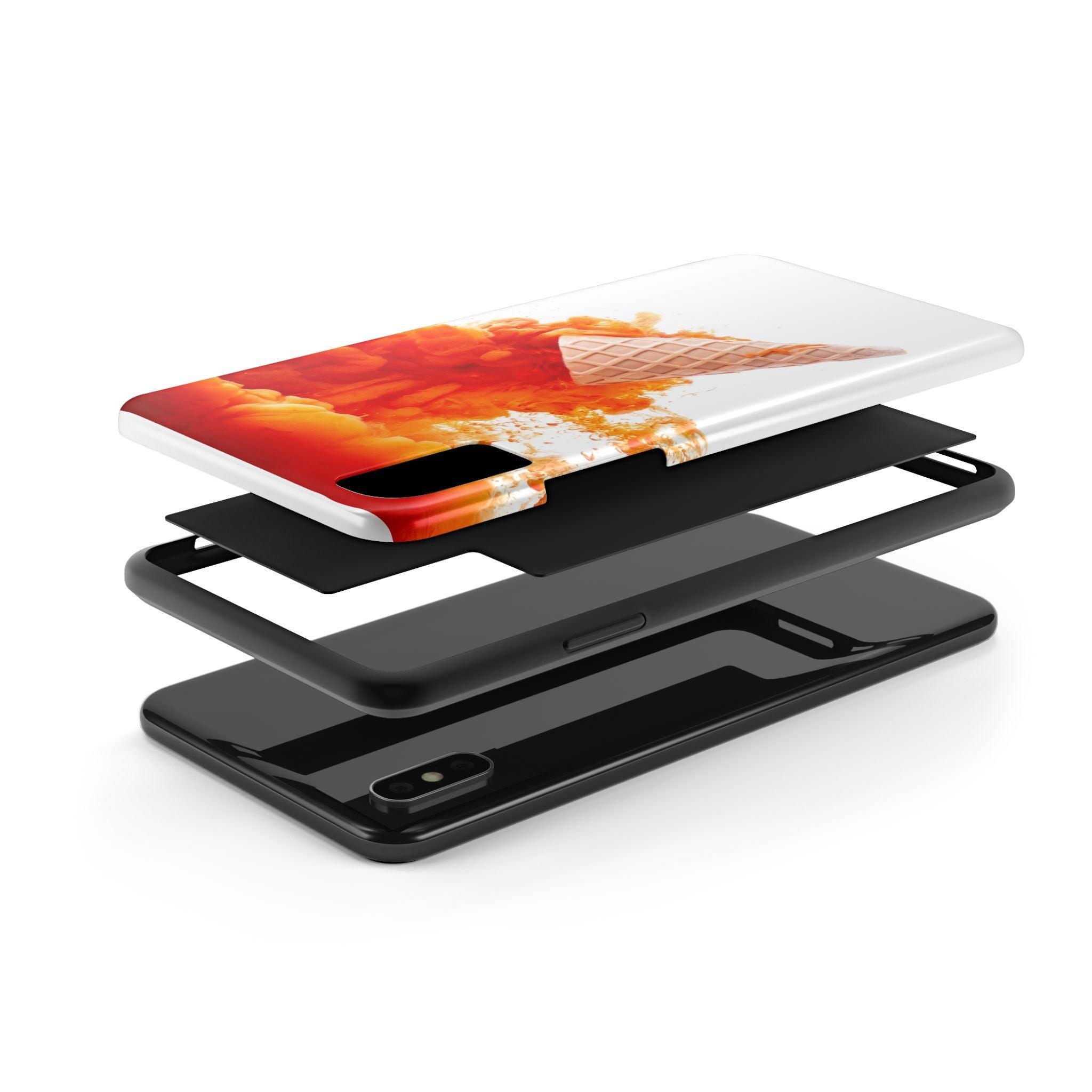 Ice Cream With Flame Of Colors Tough Phone Cases