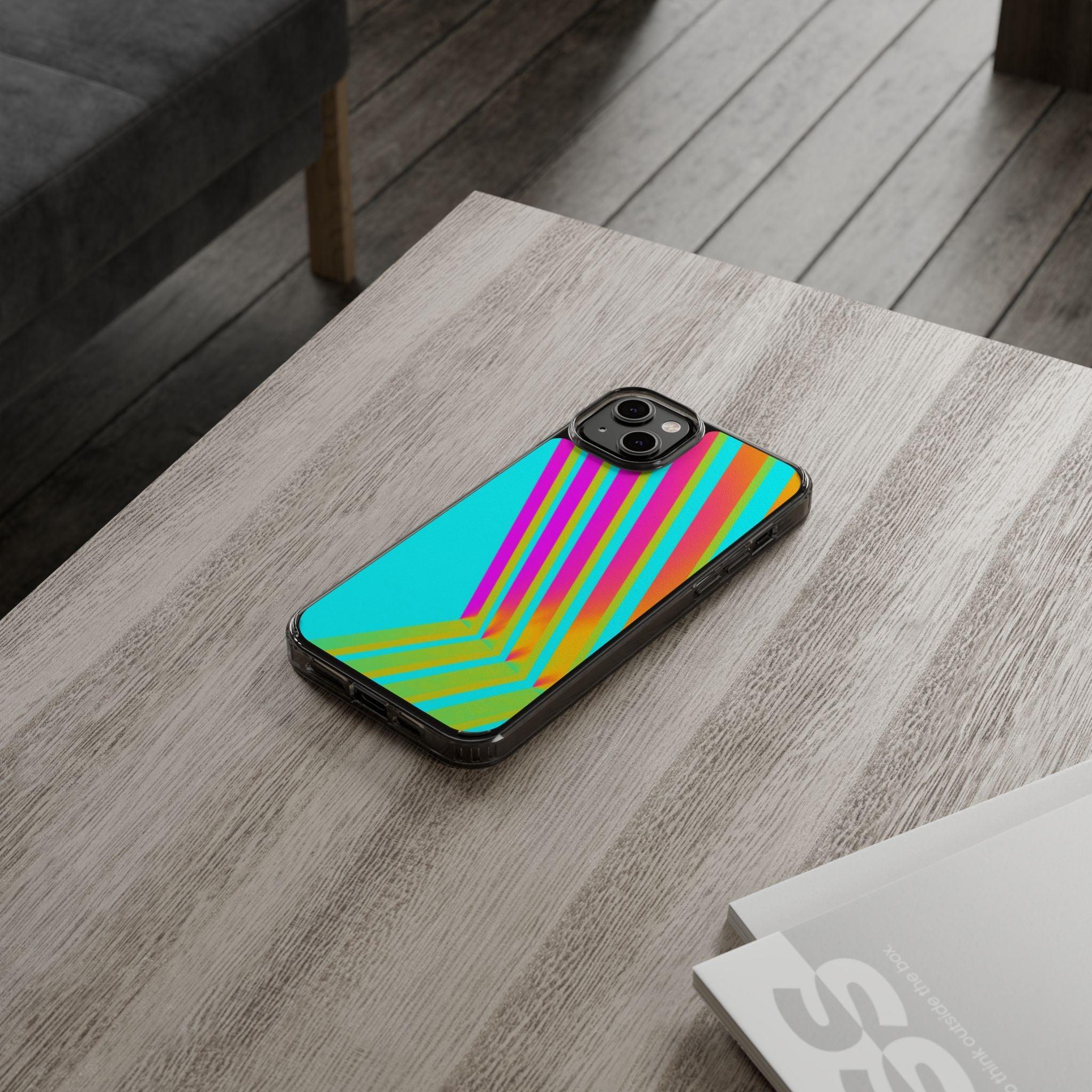 Abstract Pattern With Vibrant Color Clear Cases