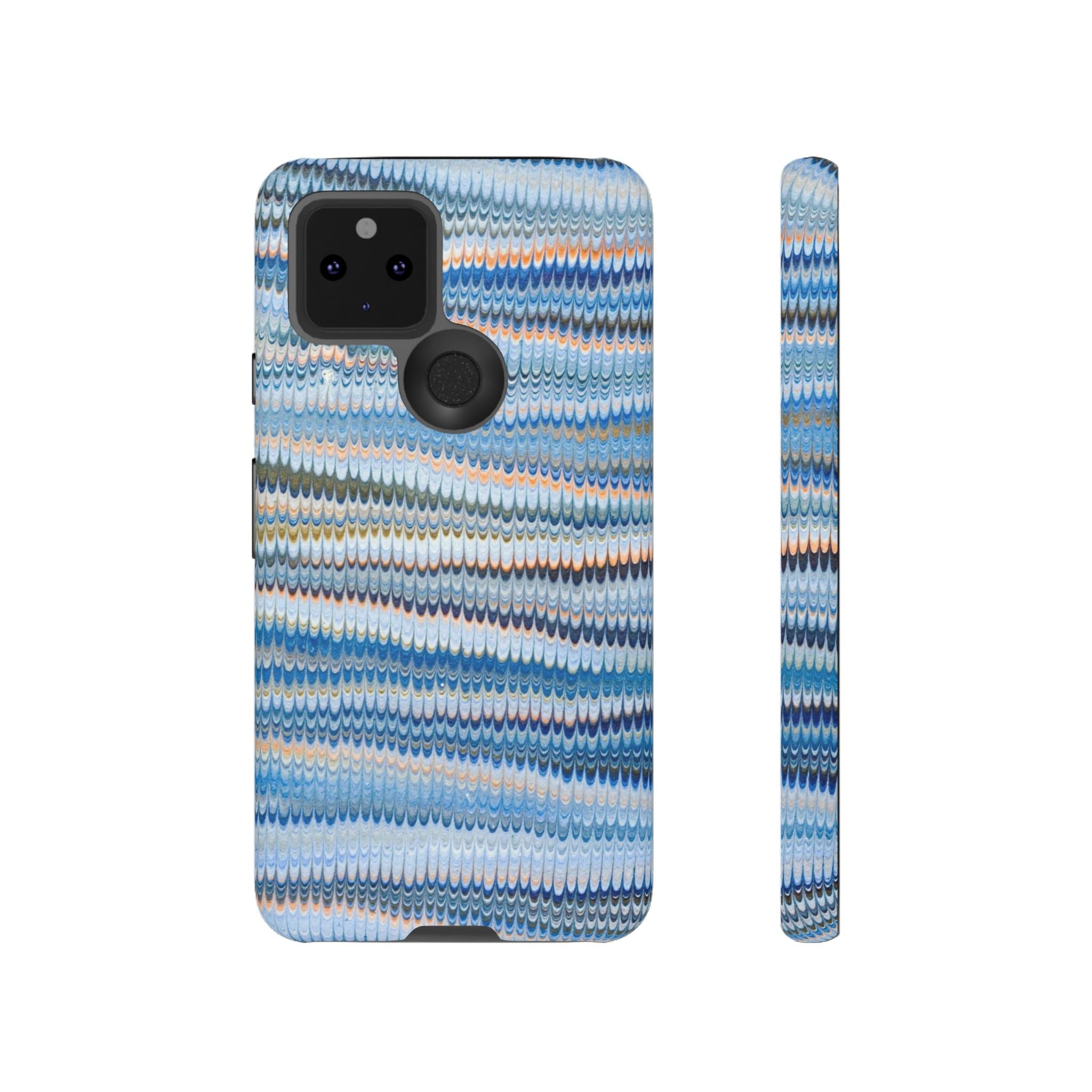 Blue Marbled Phone Cases iPhone + Samsung - all models, Vintage Marbled Design - Tough Cases