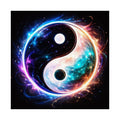 Yin Yang Cosmic Poster — Matte Spiritual Wall Art