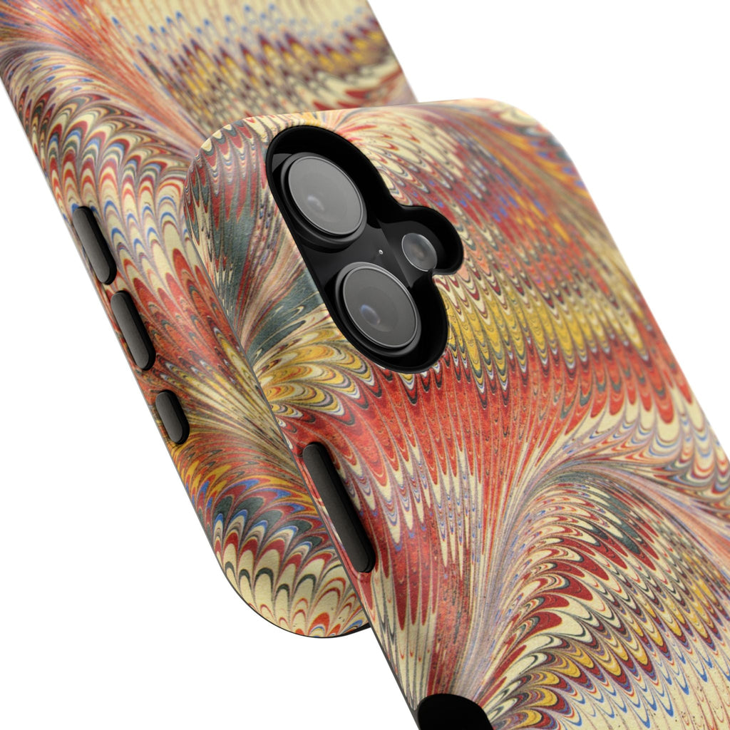 Rust and Gold Italian Vintage Marble Design Durable Phone Case for Apple + Samsung