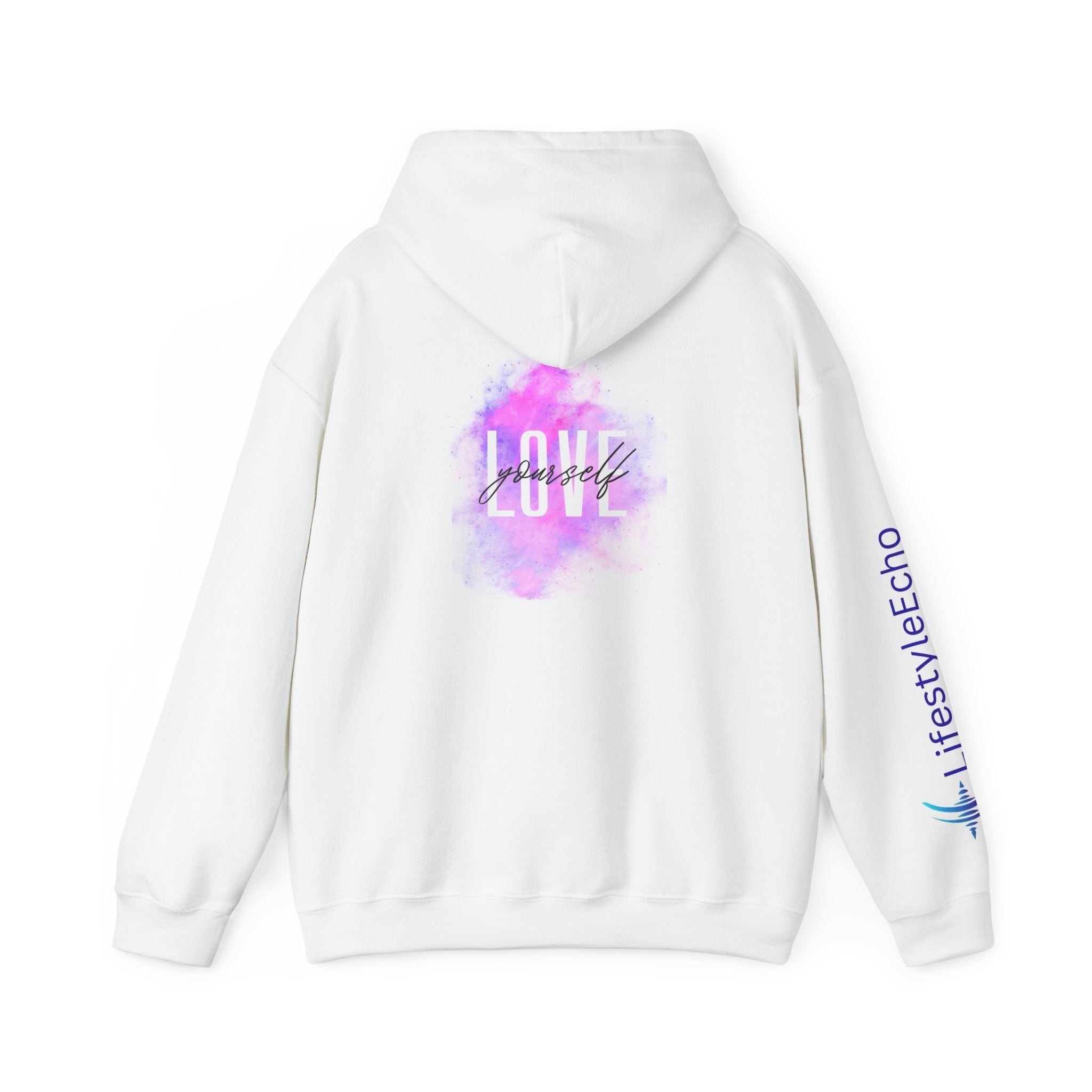 Hoodie - Love Yourself Violet Watercolor Graphic Hoodie