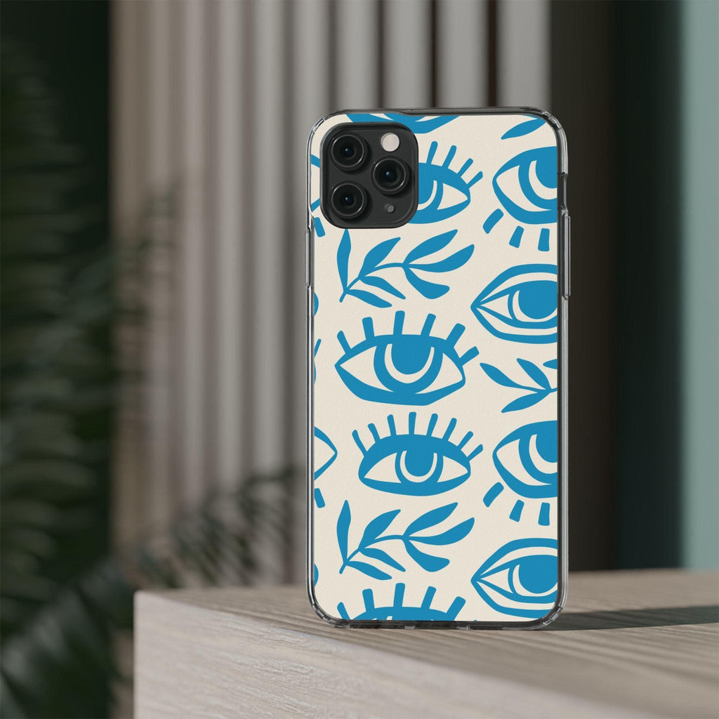 Eyes And Leaves  Pattern Clear Cases