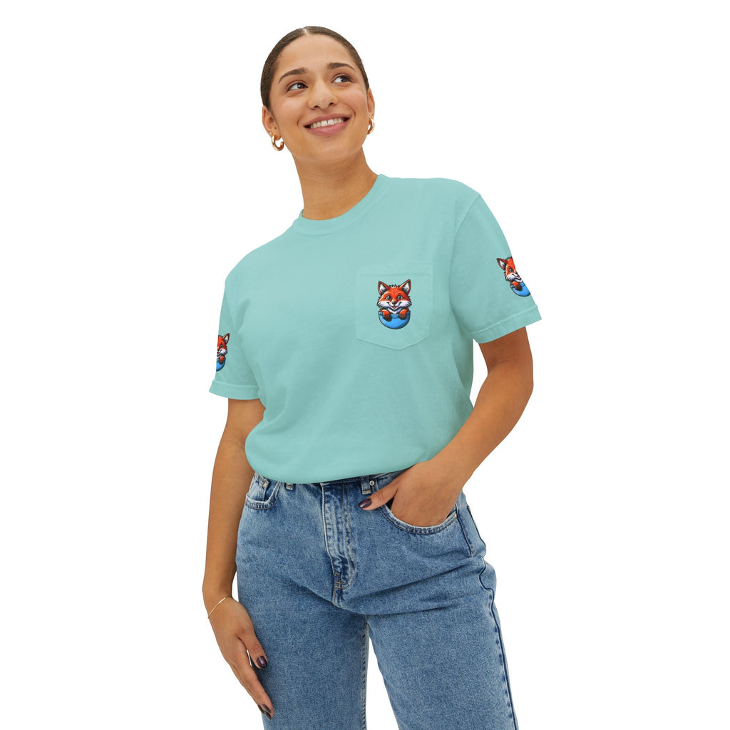 Fox In A Pocket Tee - Comfortable Cotton Style - DipaliZ
