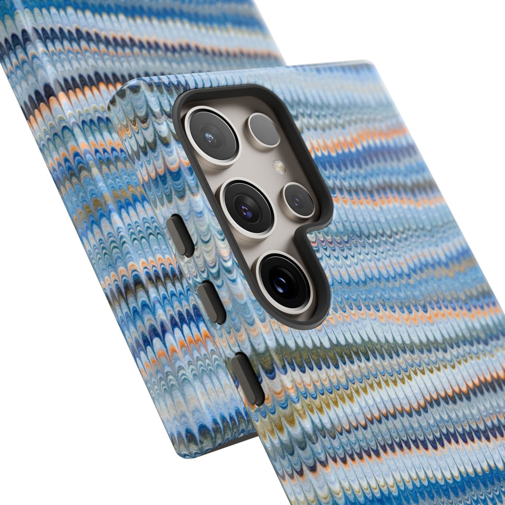 Blue Marbled Phone Cases iPhone 16 + Samsung + Apple + Google