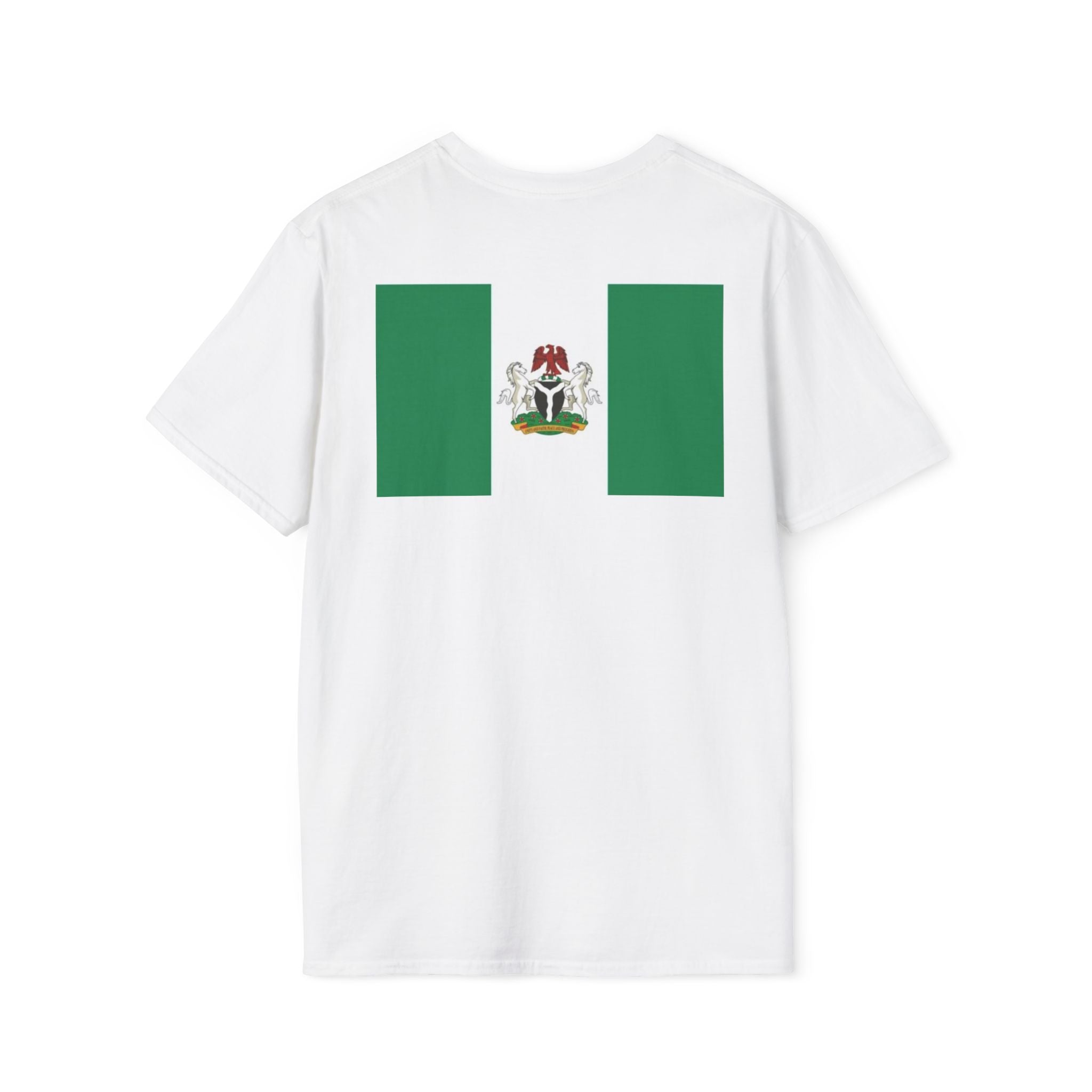 Nigeria Flag T-Shirt — Nigerian Crest Chest & Back Tee