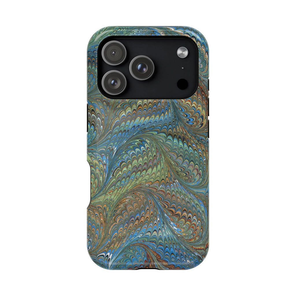 Blue and Green Swirl - Mag Safe - Dual Layer Case