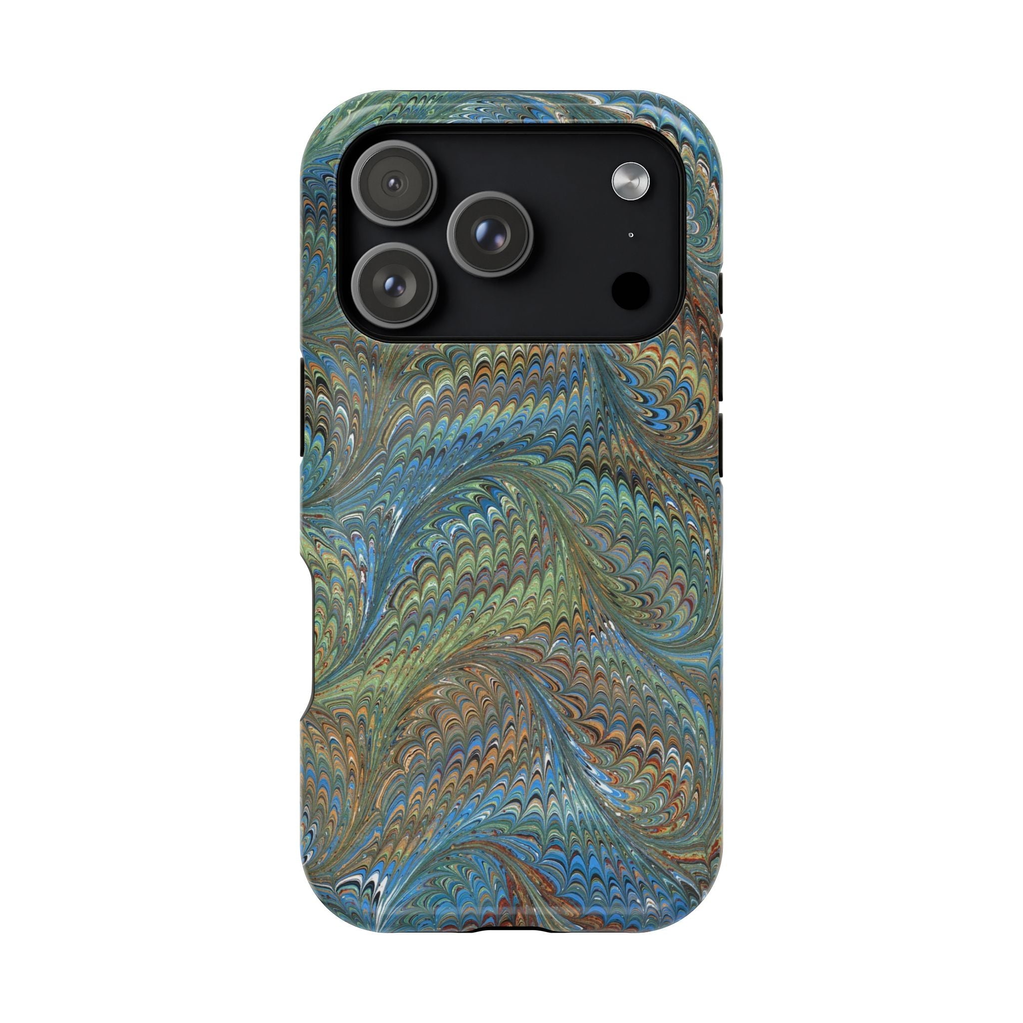 Blue and Green Swirl - Mag Safe - Dual Layer Case